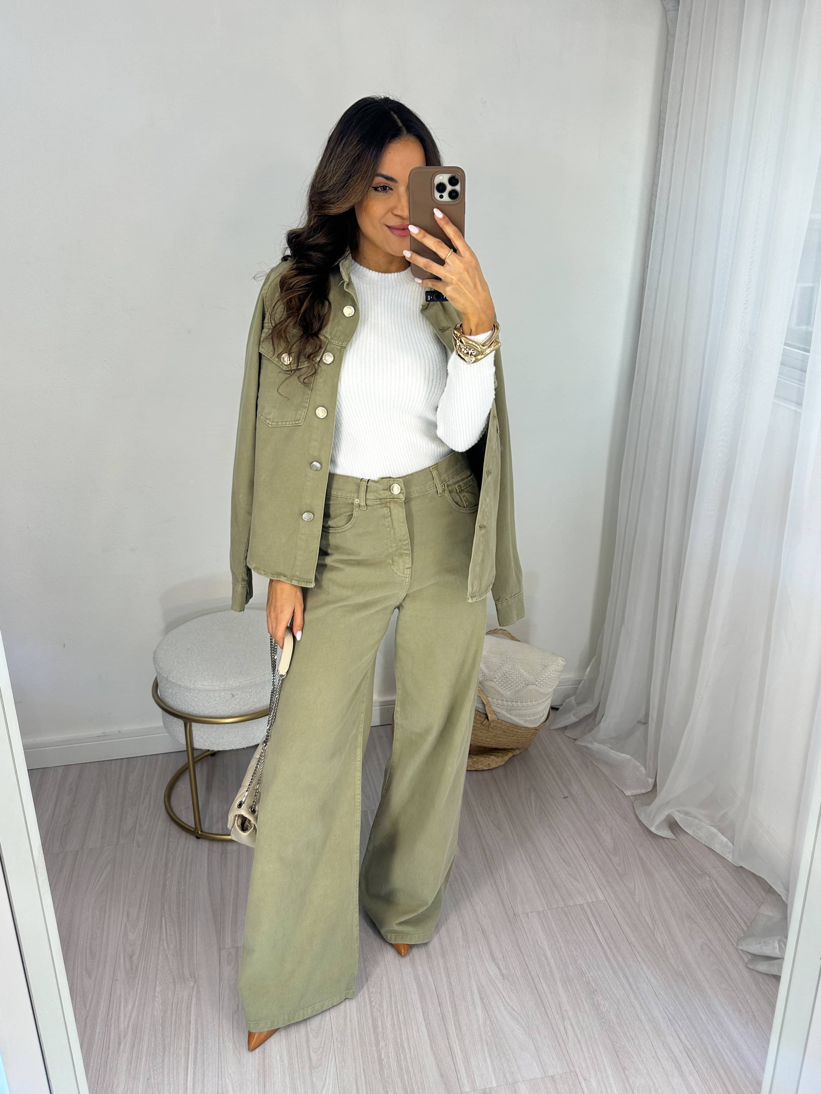 Camisa Jeans Lian Verde