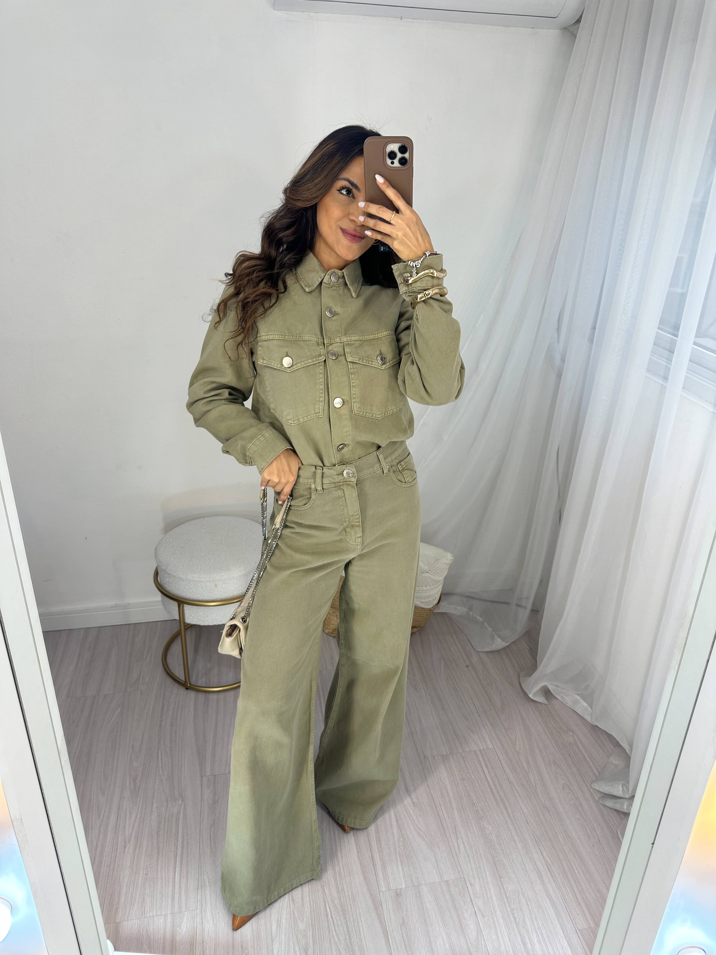 Camisa Jeans Lian Verde