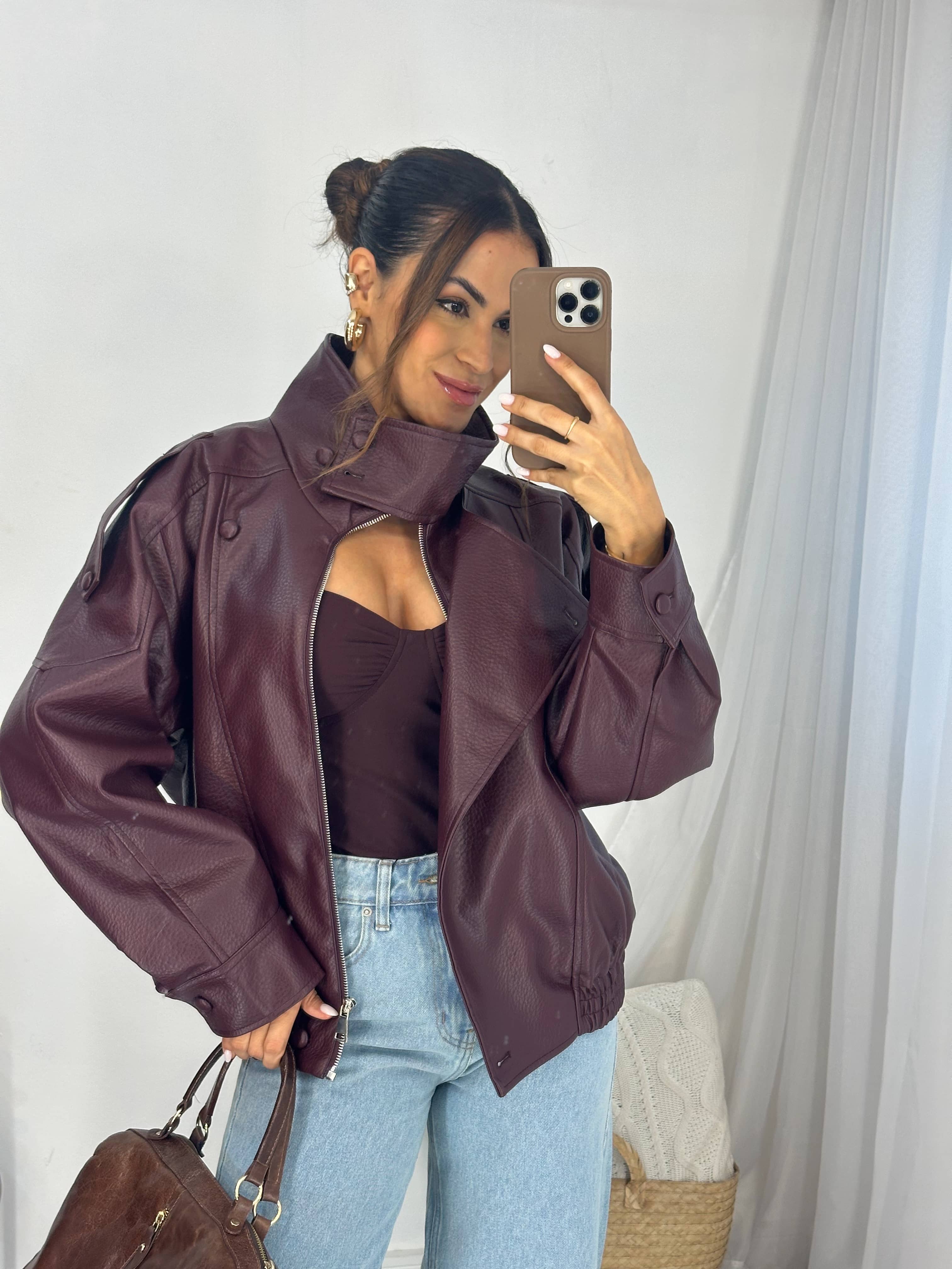 Jaqueta Vinho Zara