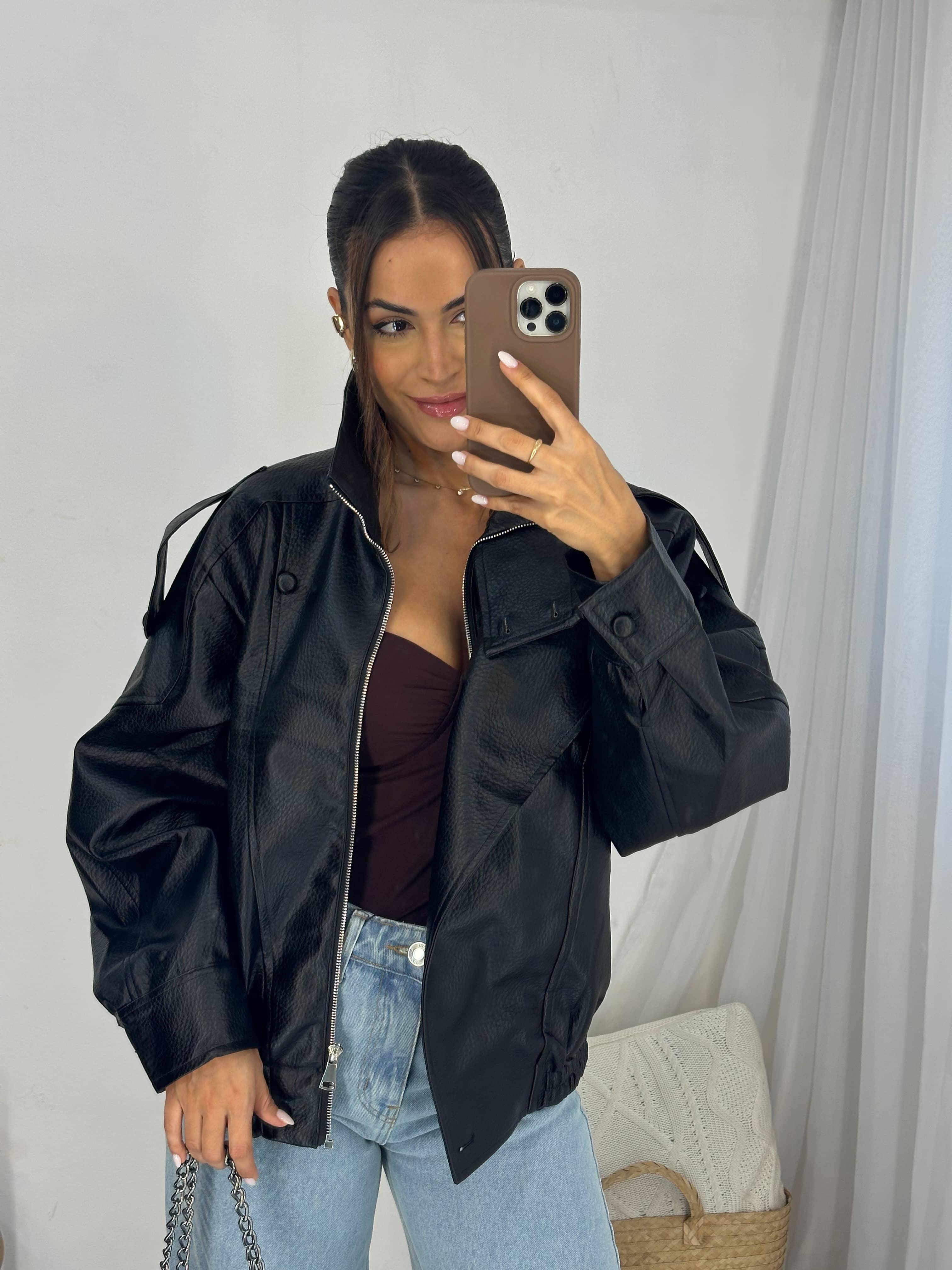 Jaqueta Preta Zara