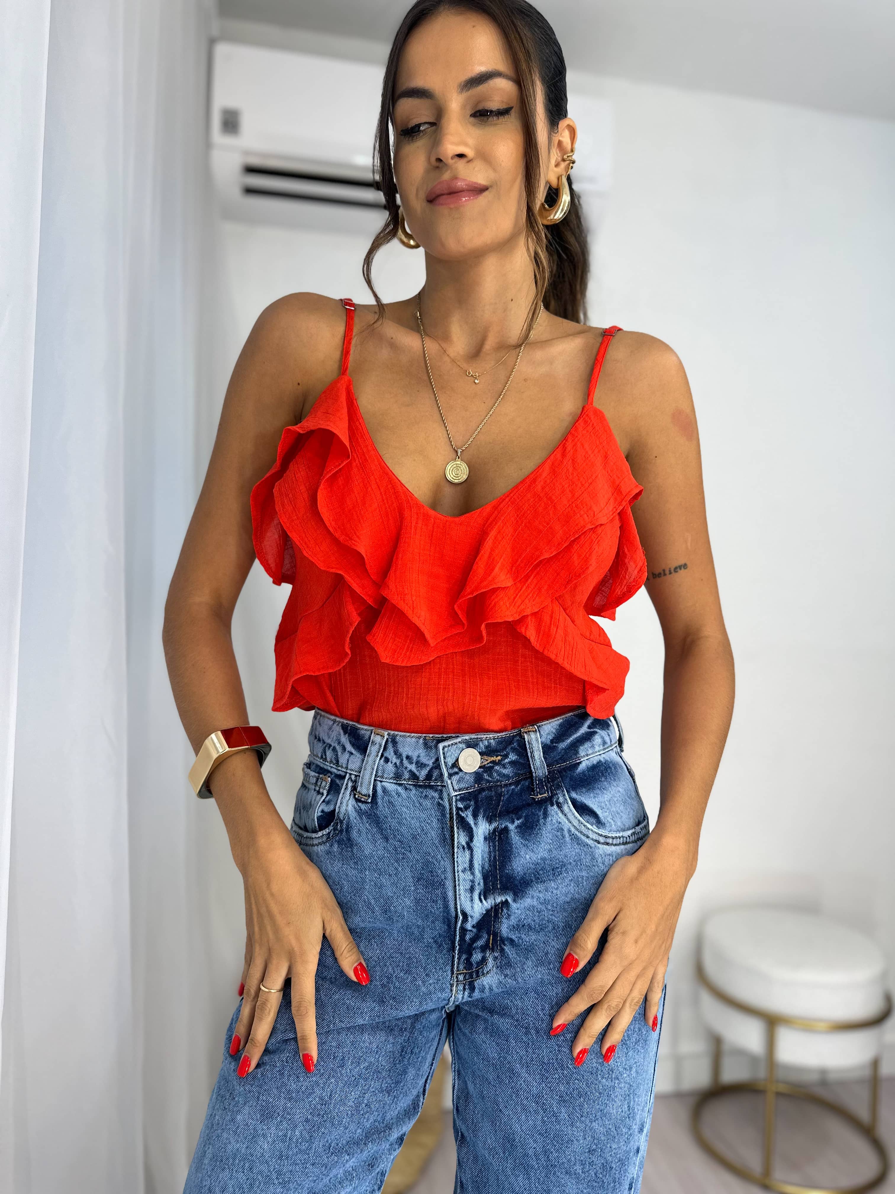 Blusa Vermelha Eloisa