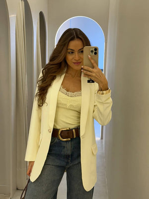 Blazer Alongado Amarelo Lia