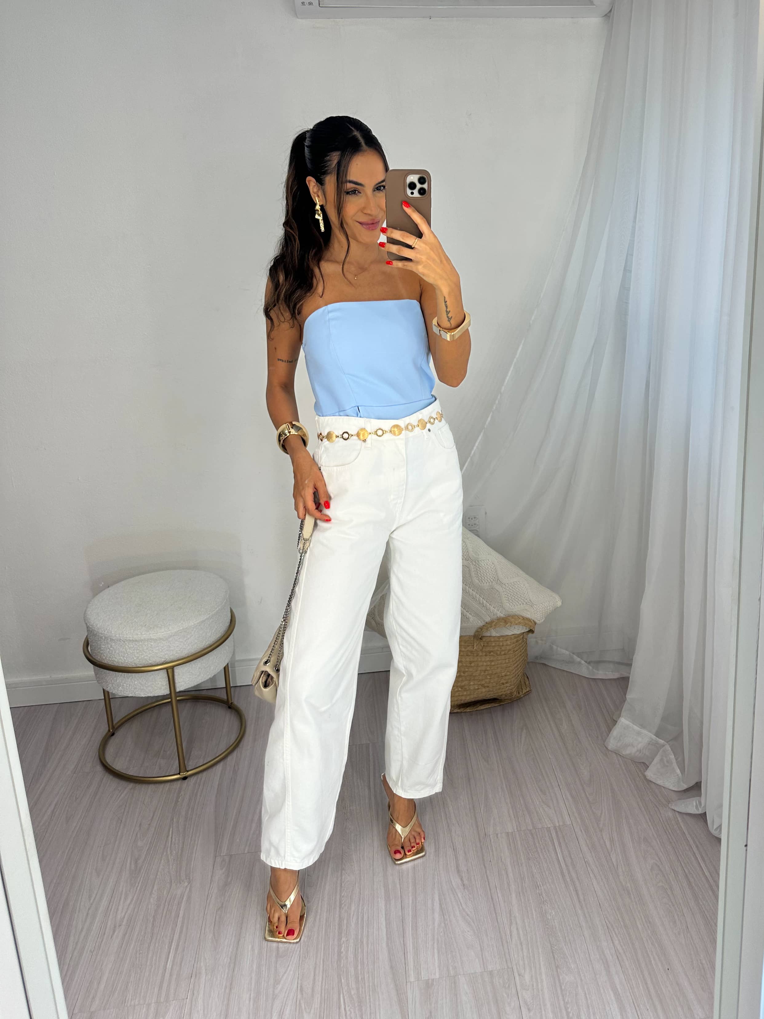 Calça Barrel Jeans Off Lyra