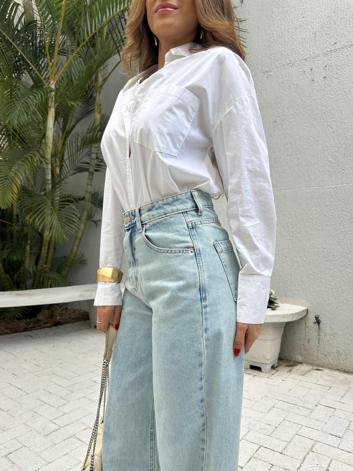 Calça Wide Leg Jeans Mel