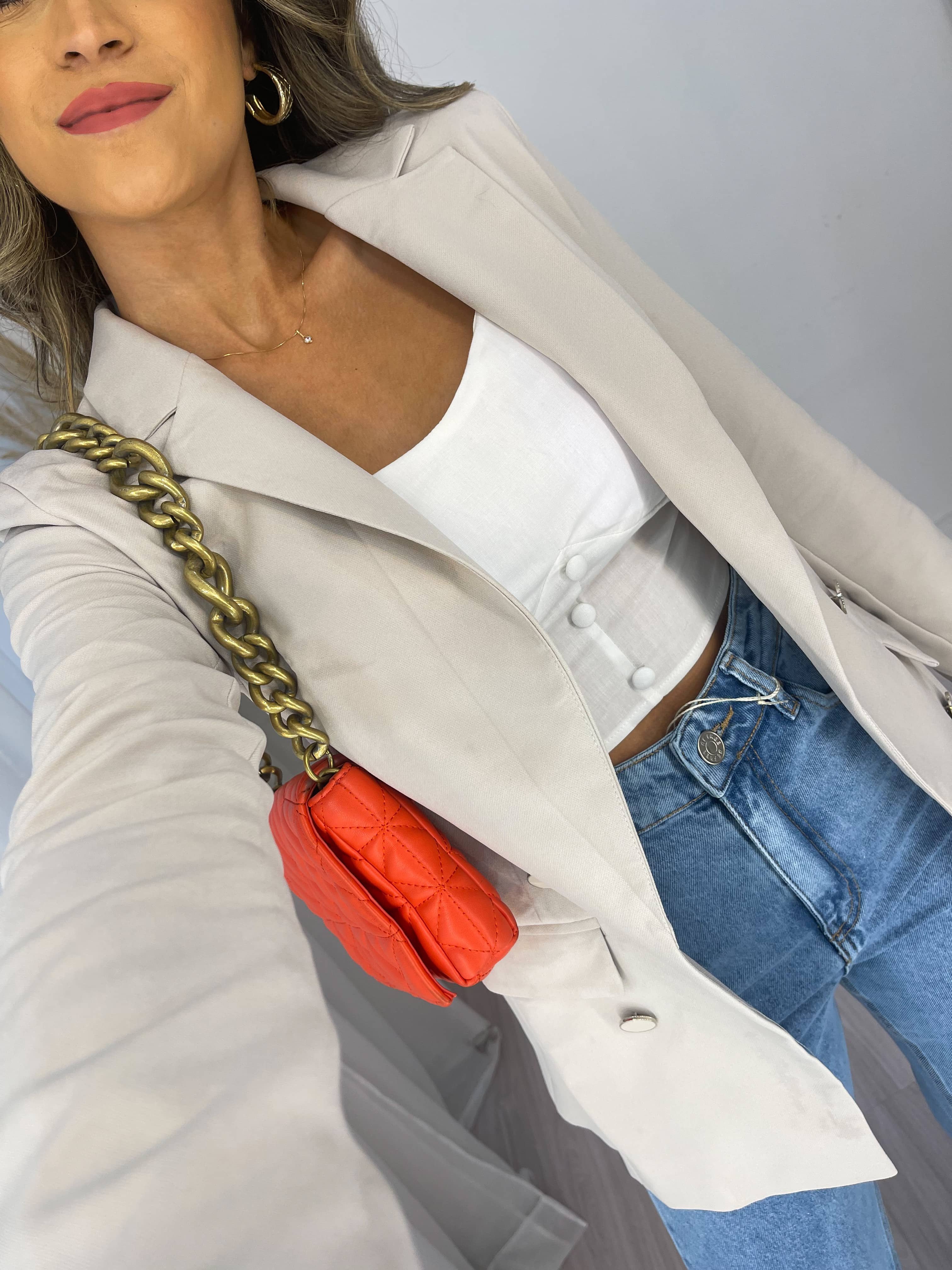 Maxi Blazer Amélia Areia