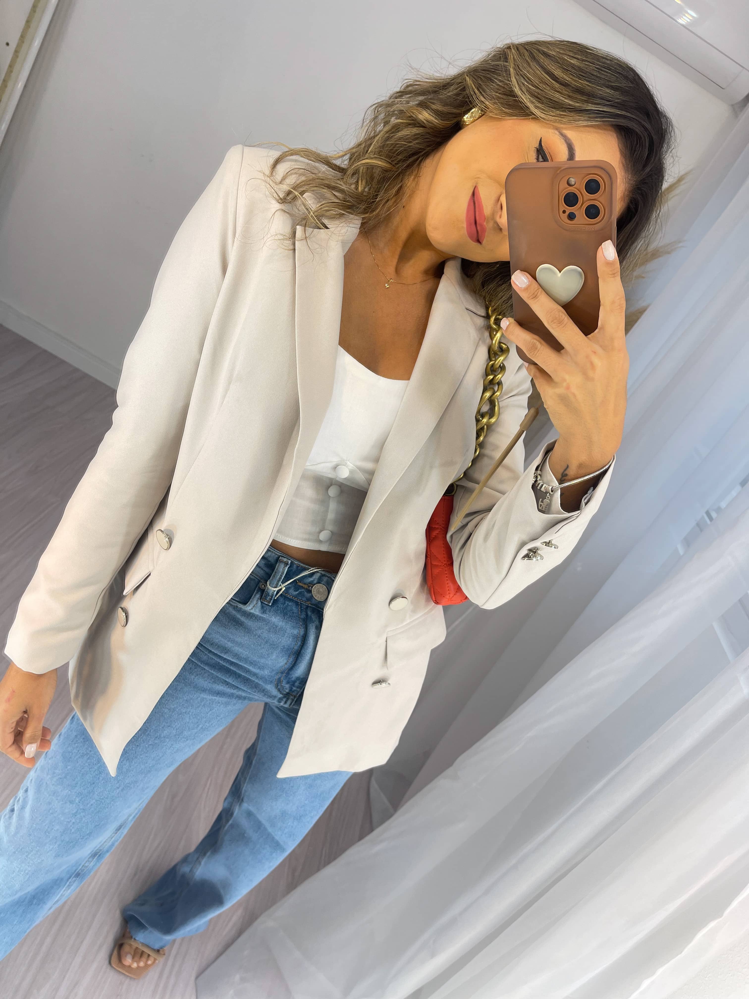 Maxi Blazer Amélia Areia