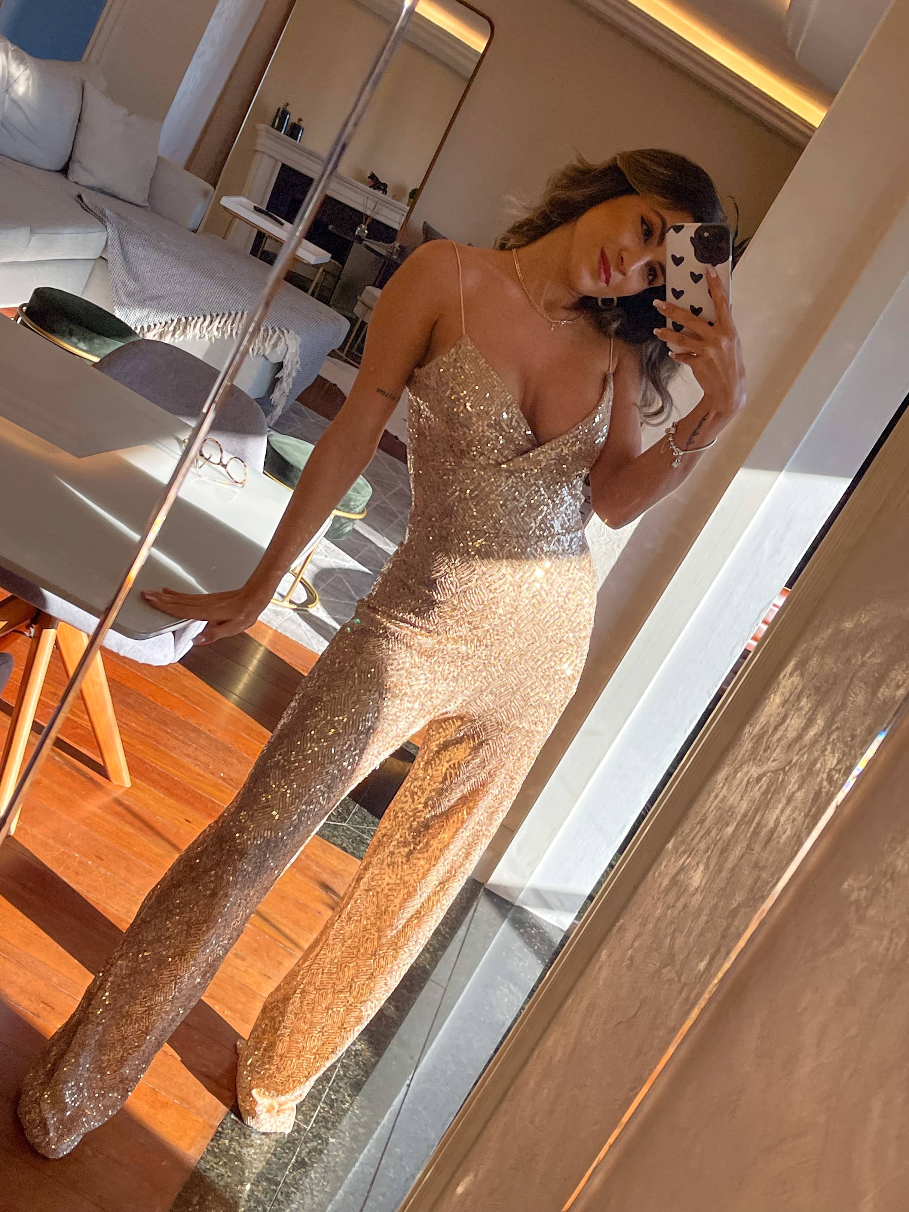 Macacão Anastácia Dourado