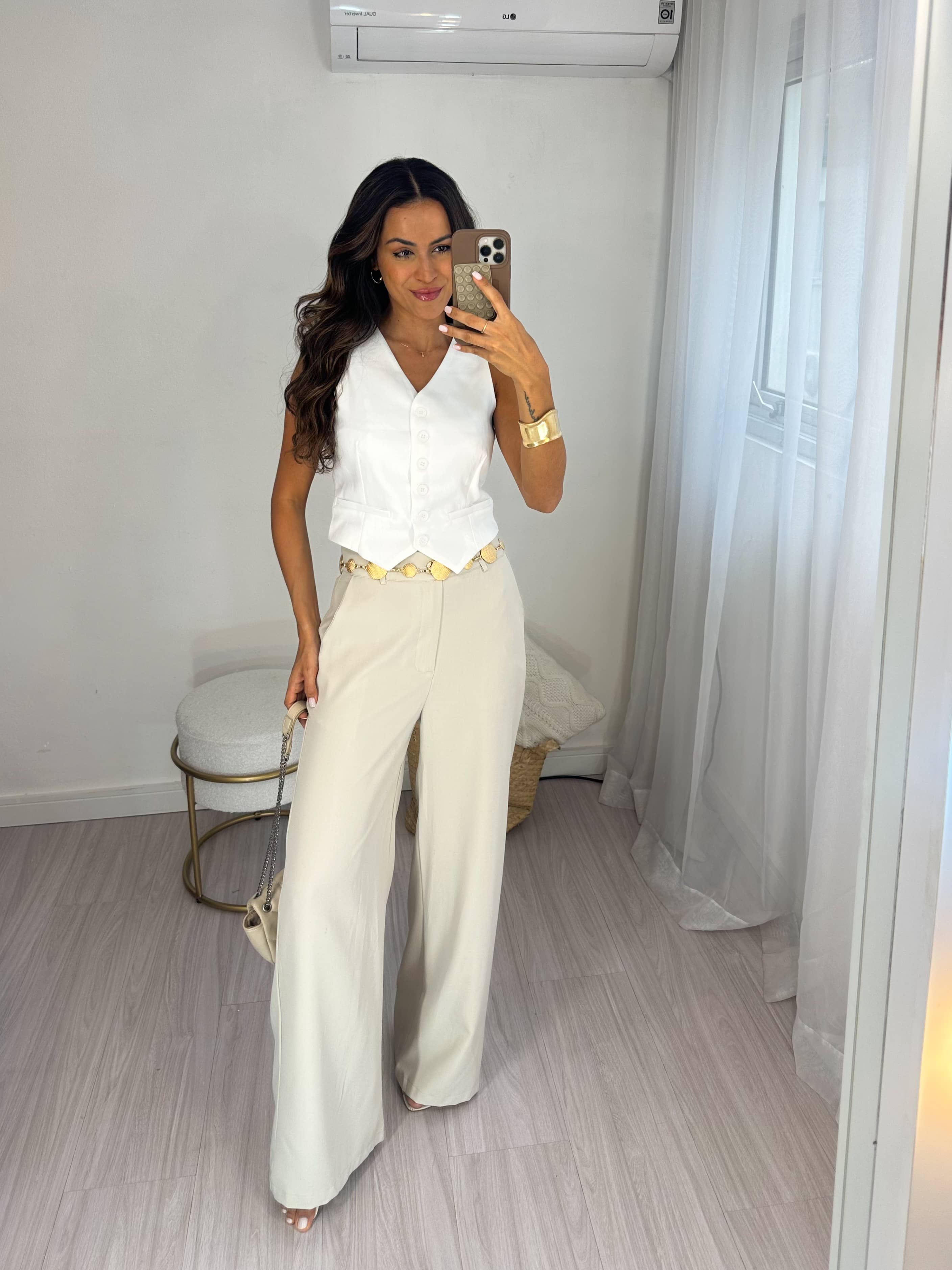 Conjunto Alfaiataria Nude Condessa