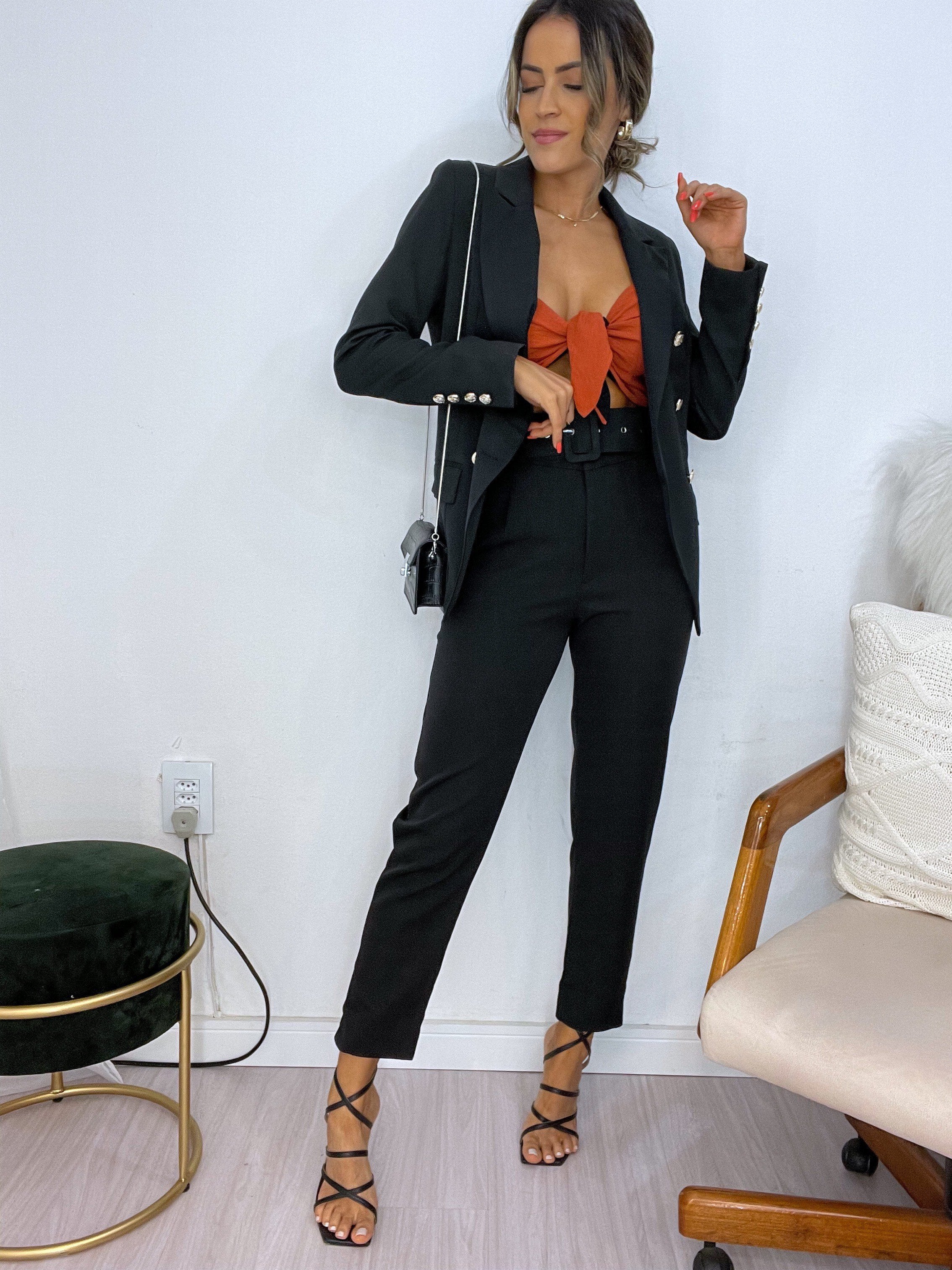 Calça Alfaiataria Giulia Preta