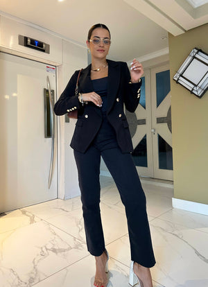 Blazer Inspiração Balmain Preto