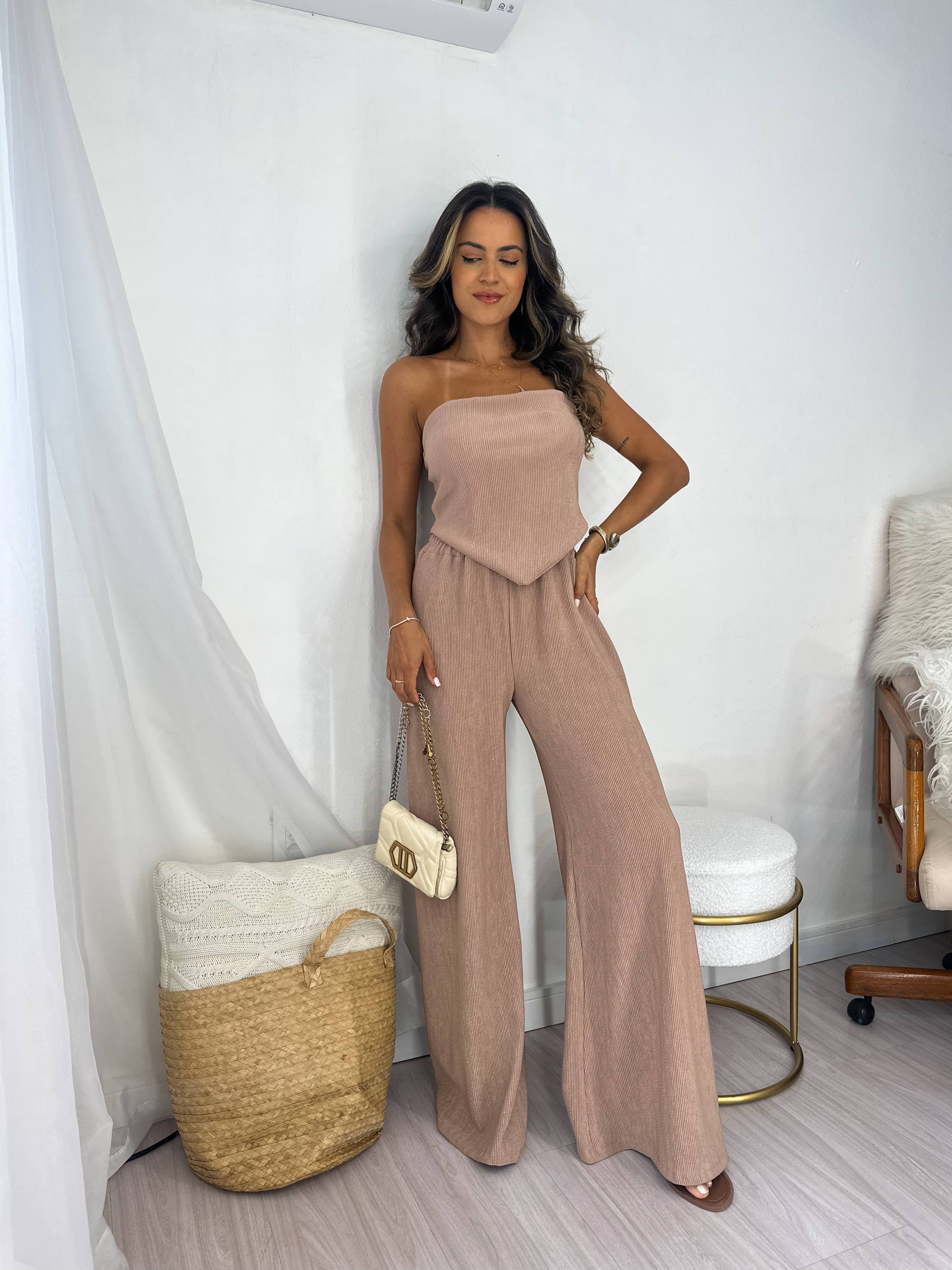 Conjunto Bella Blusa Nude