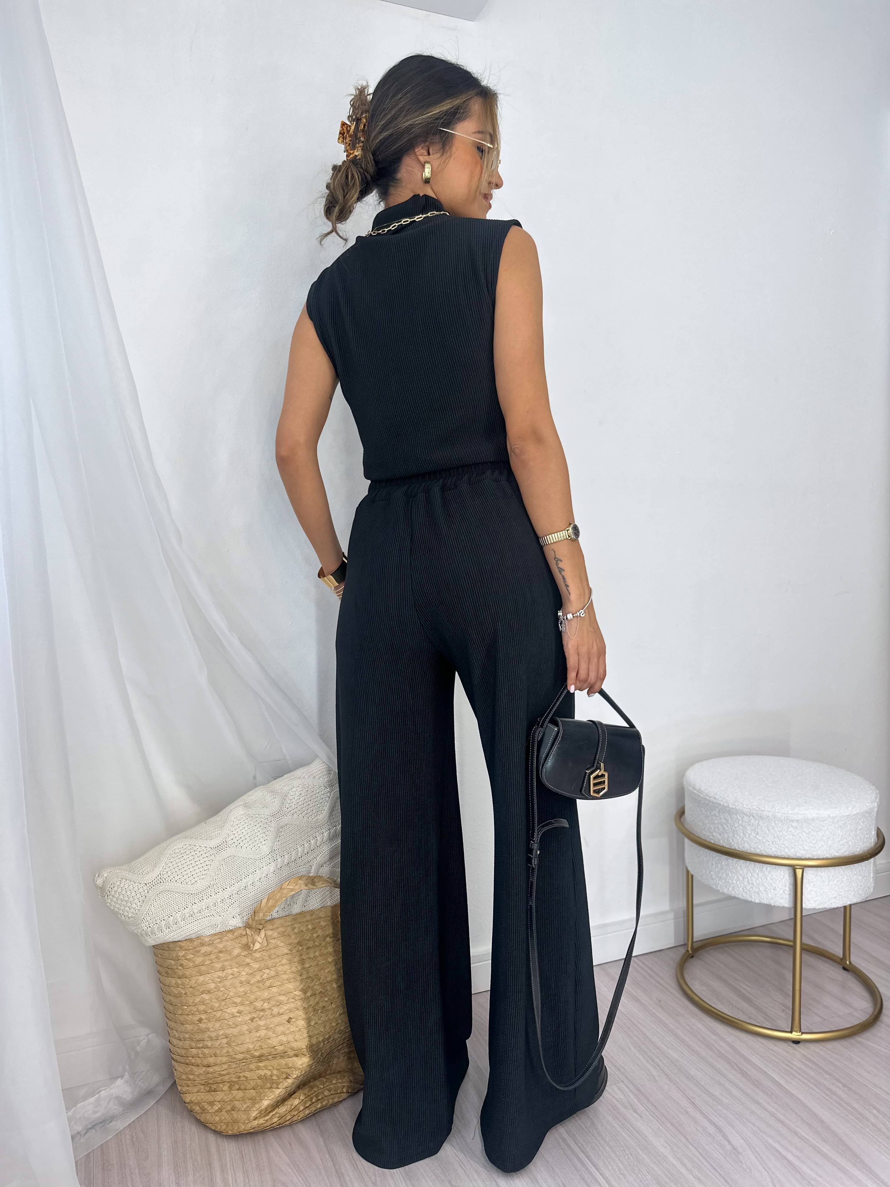 Conjunto Regata Preto Bella