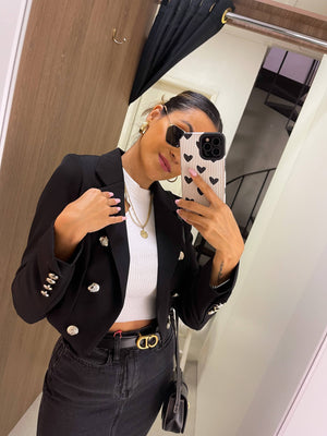 Blazer Curto Izzy Preto