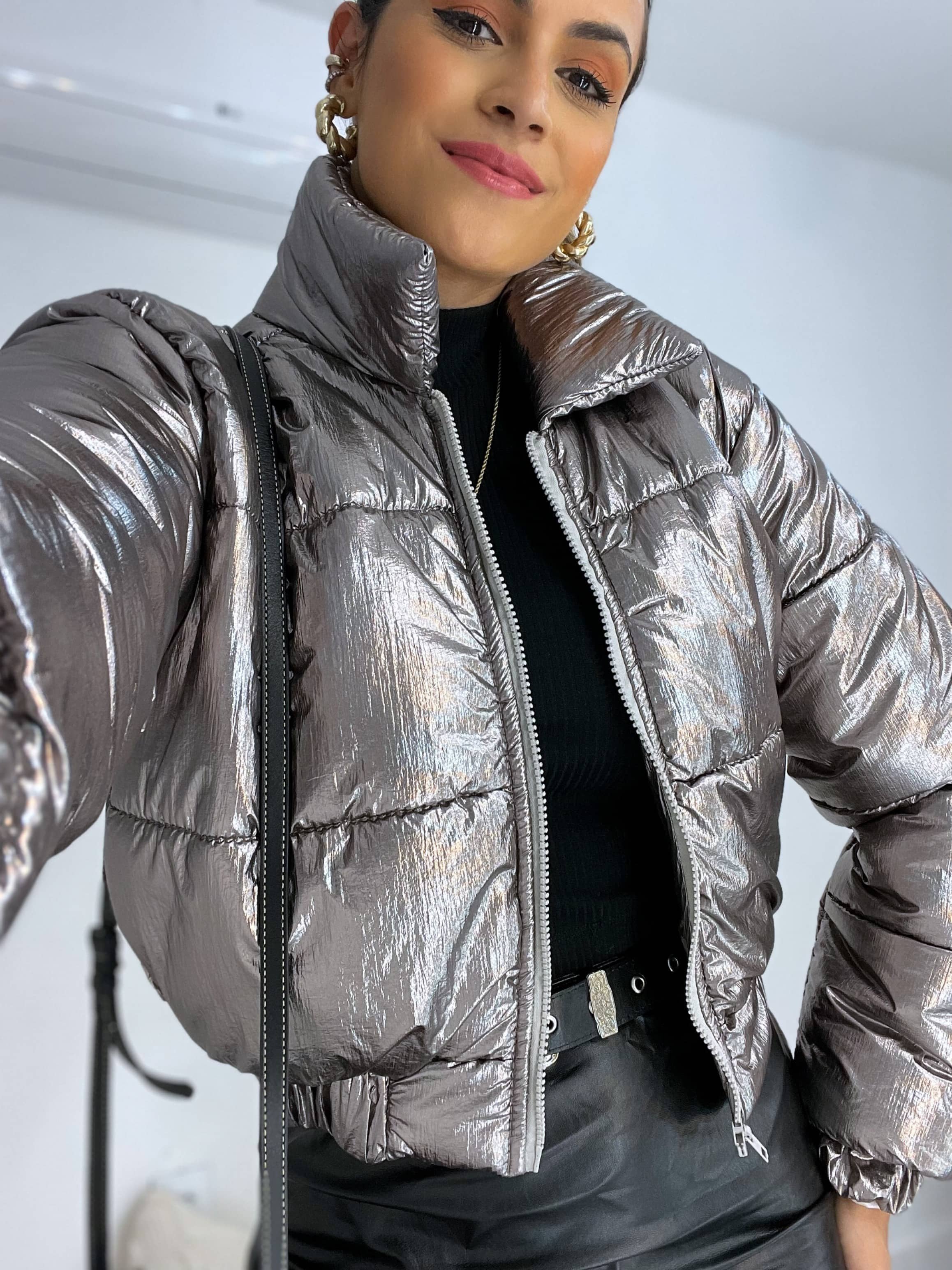 Jaqueta Puffer Carlin Prata