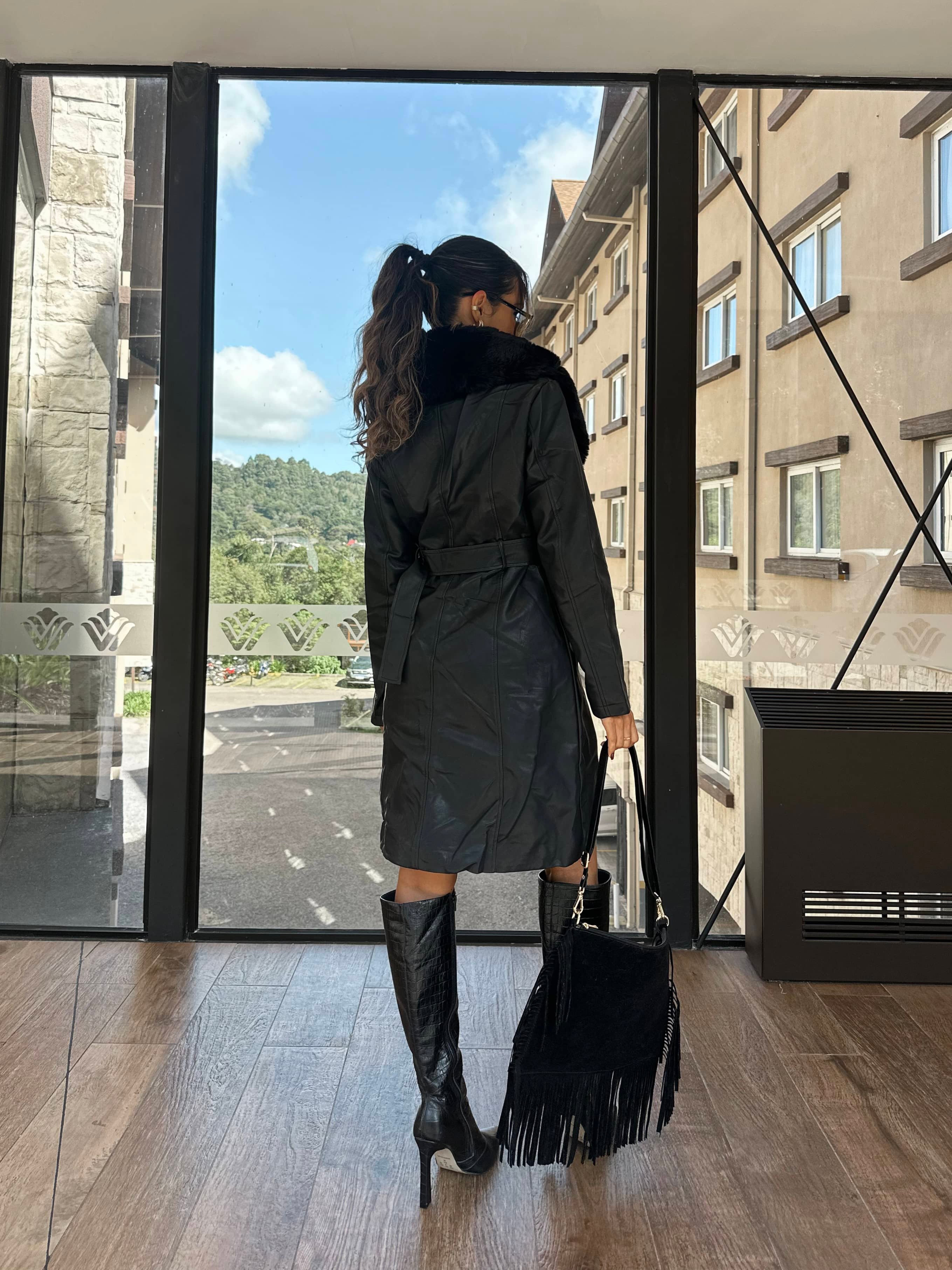 Trench Coat Preto Canadá