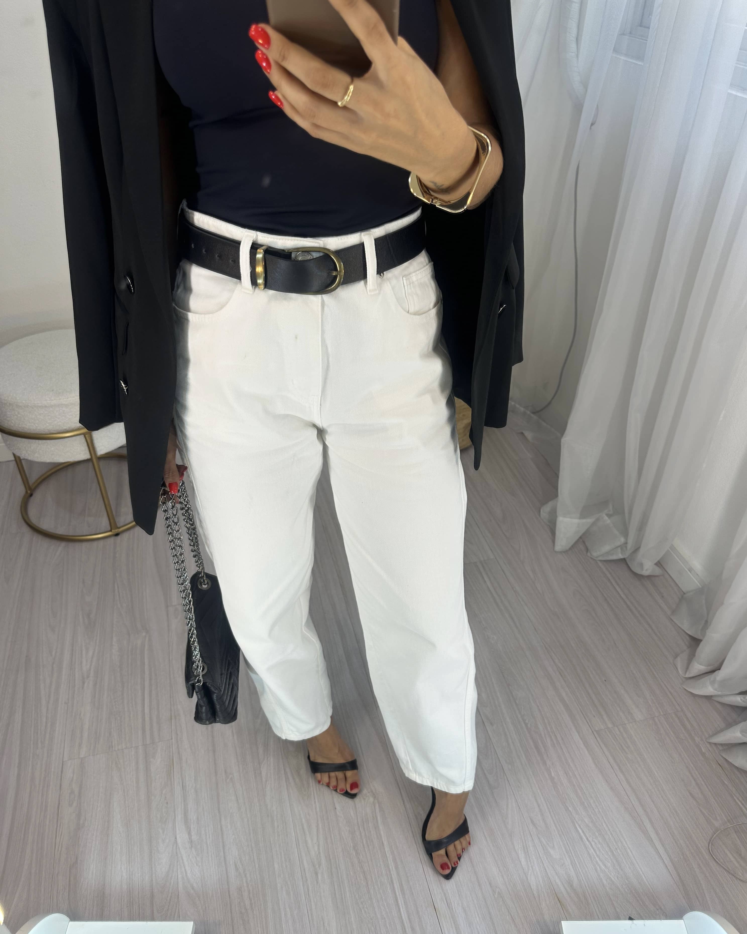 Calça Barrel Jeans Off Lyra