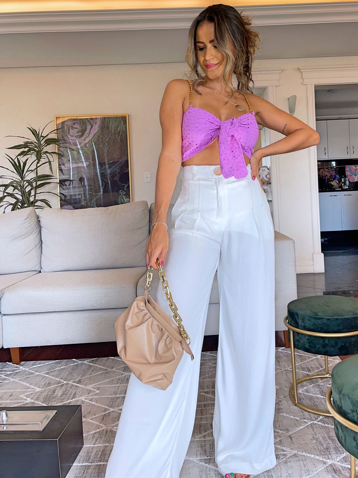Calça Wide leg Clarissa Off