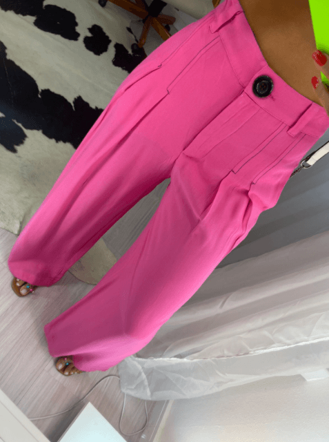 Calça Wide leg Clarissa Rosa