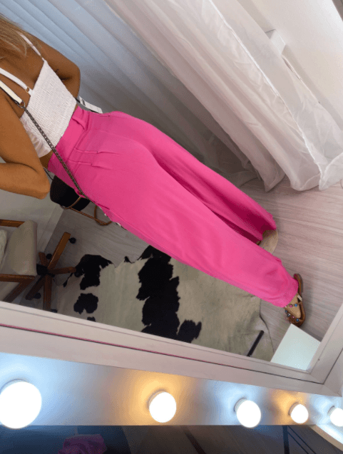 Calça Wide leg Clarissa Rosa