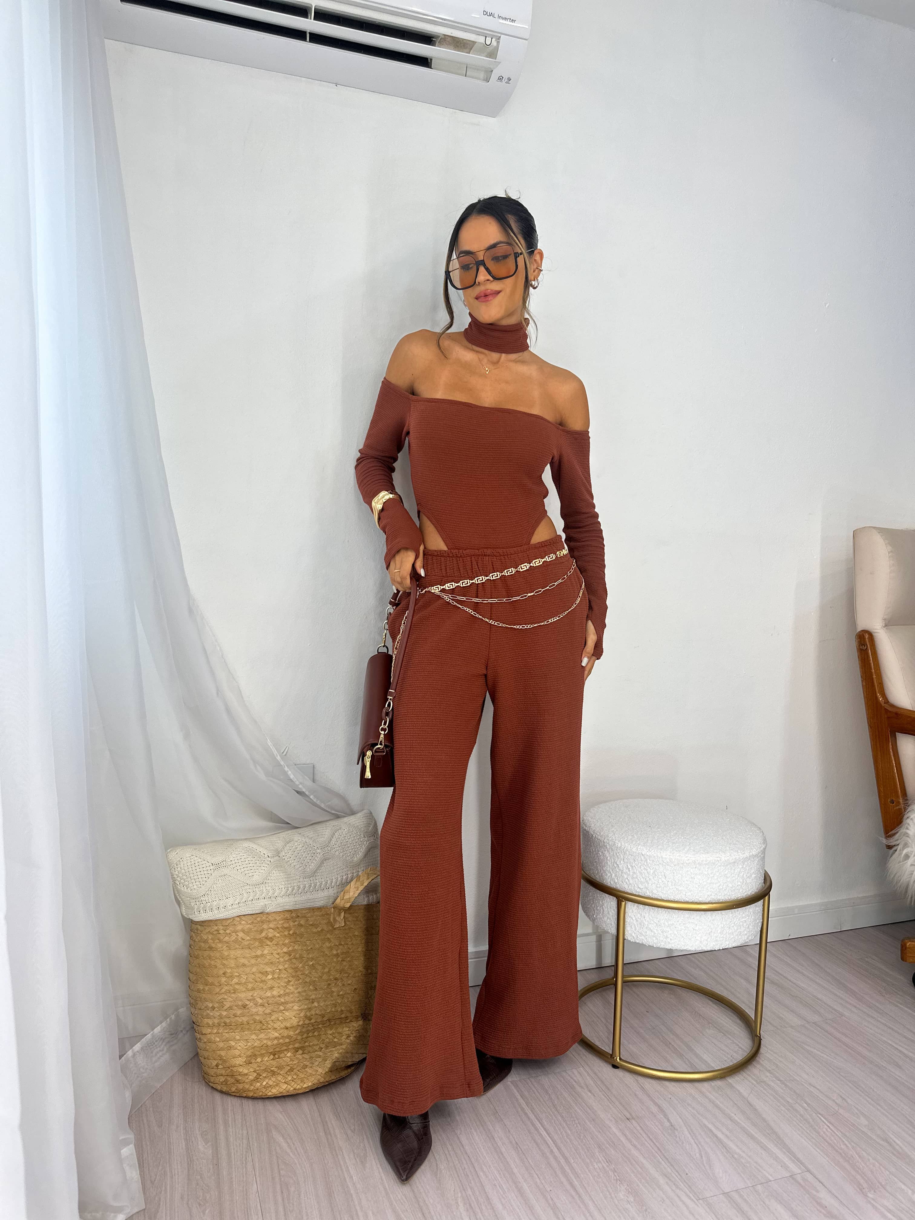 Conjunto Marrom Ester