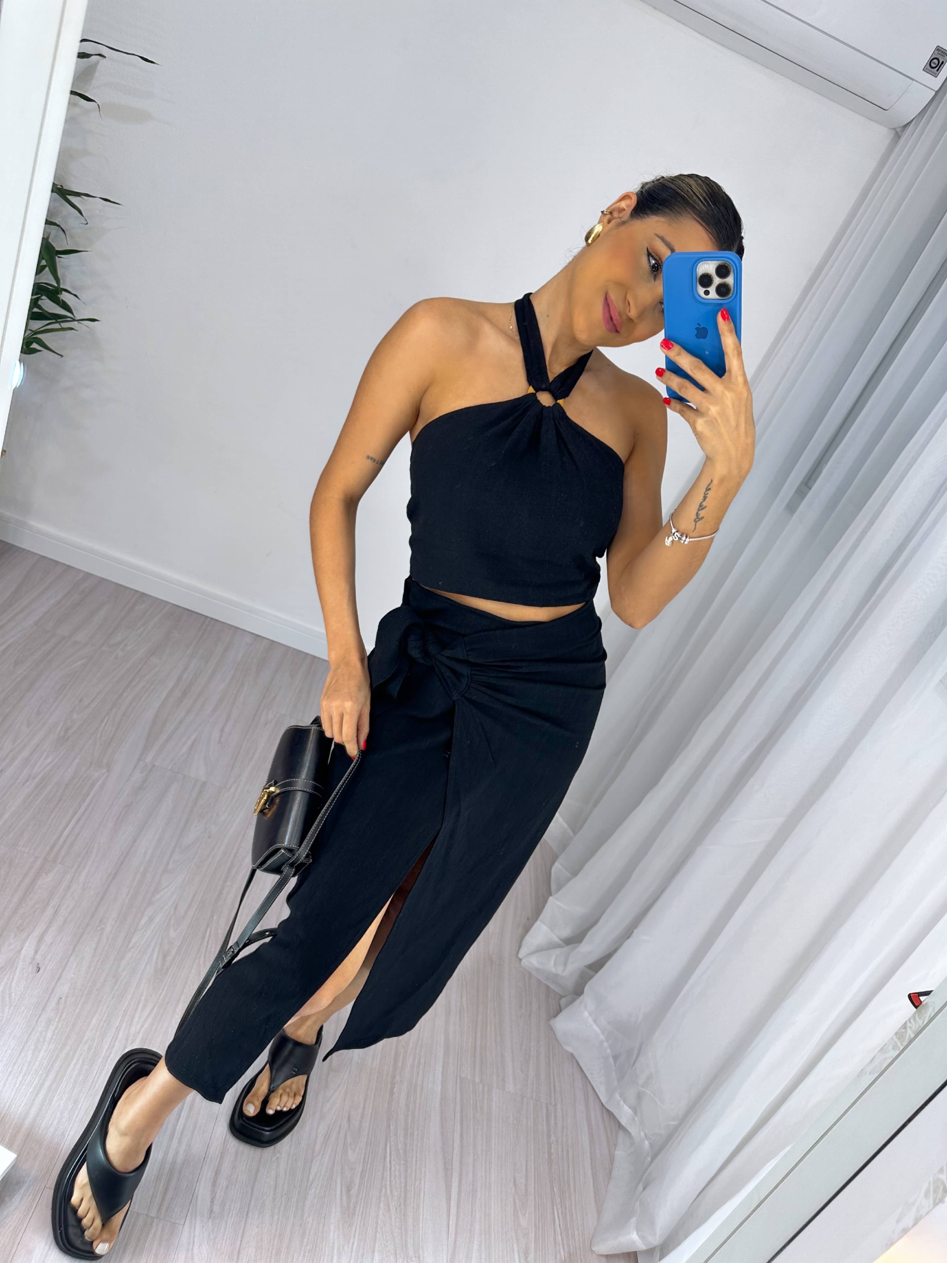 Cropped Preto Samanta