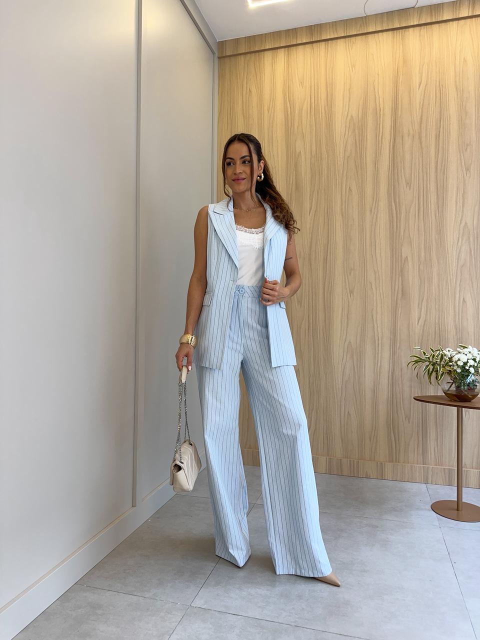 Conjunto Risca de Giz Azul Lais