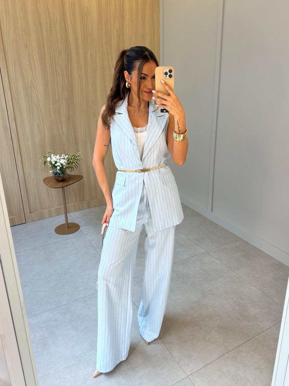 Conjunto Risca de Giz Azul Lais