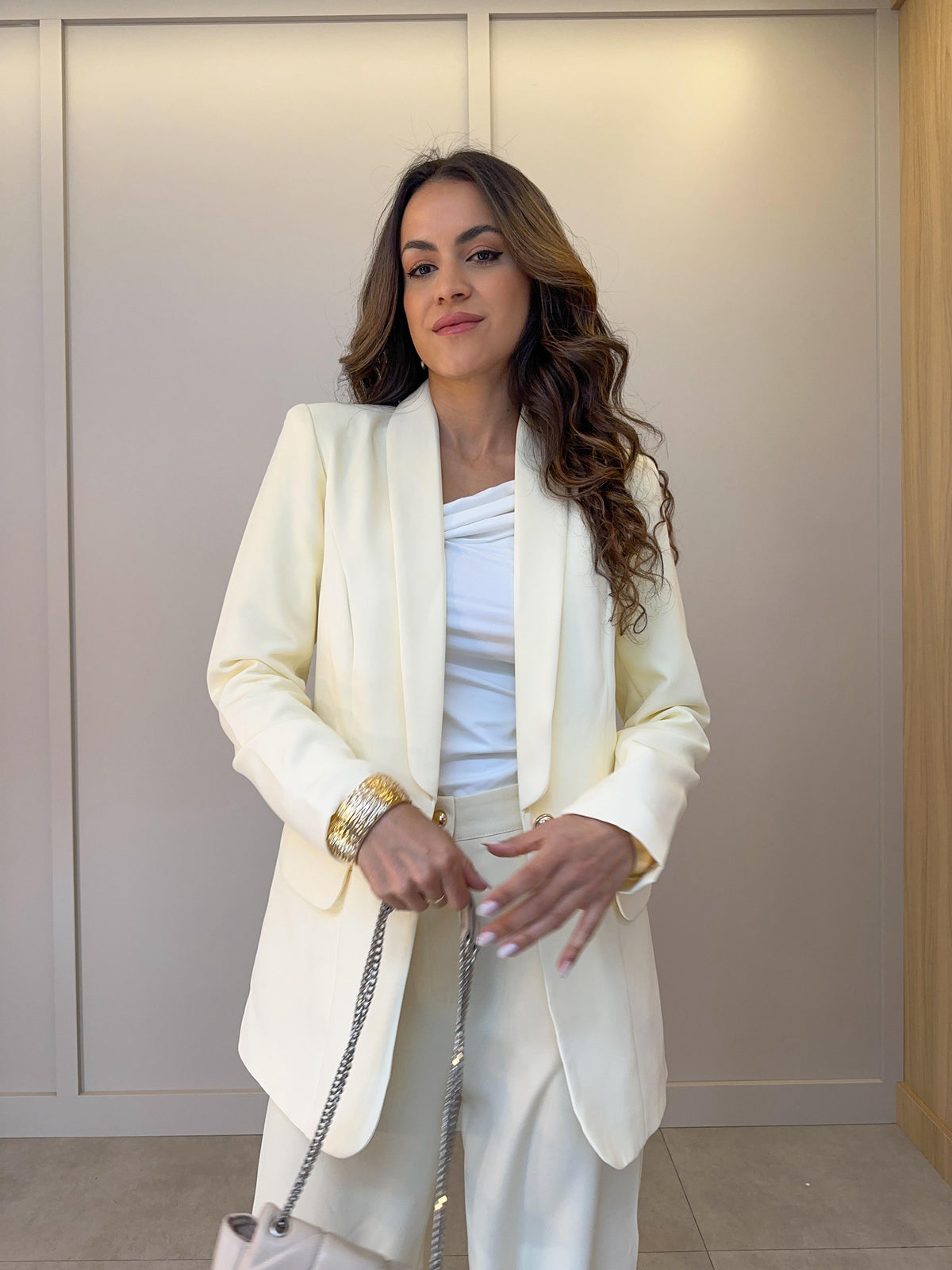 Blazer Alongado Amarelo Lia