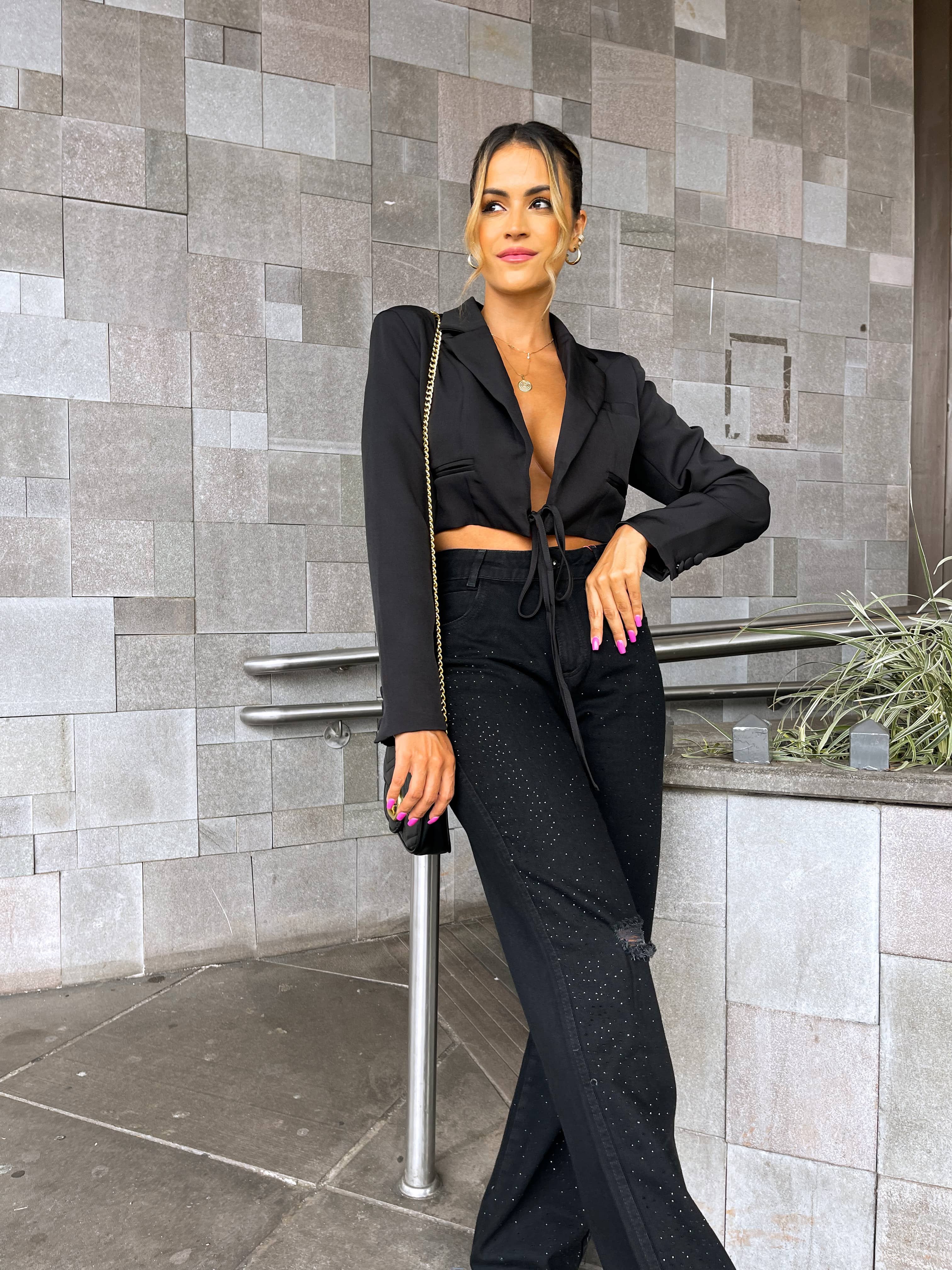 Calça Wide Leg Dulce Preta