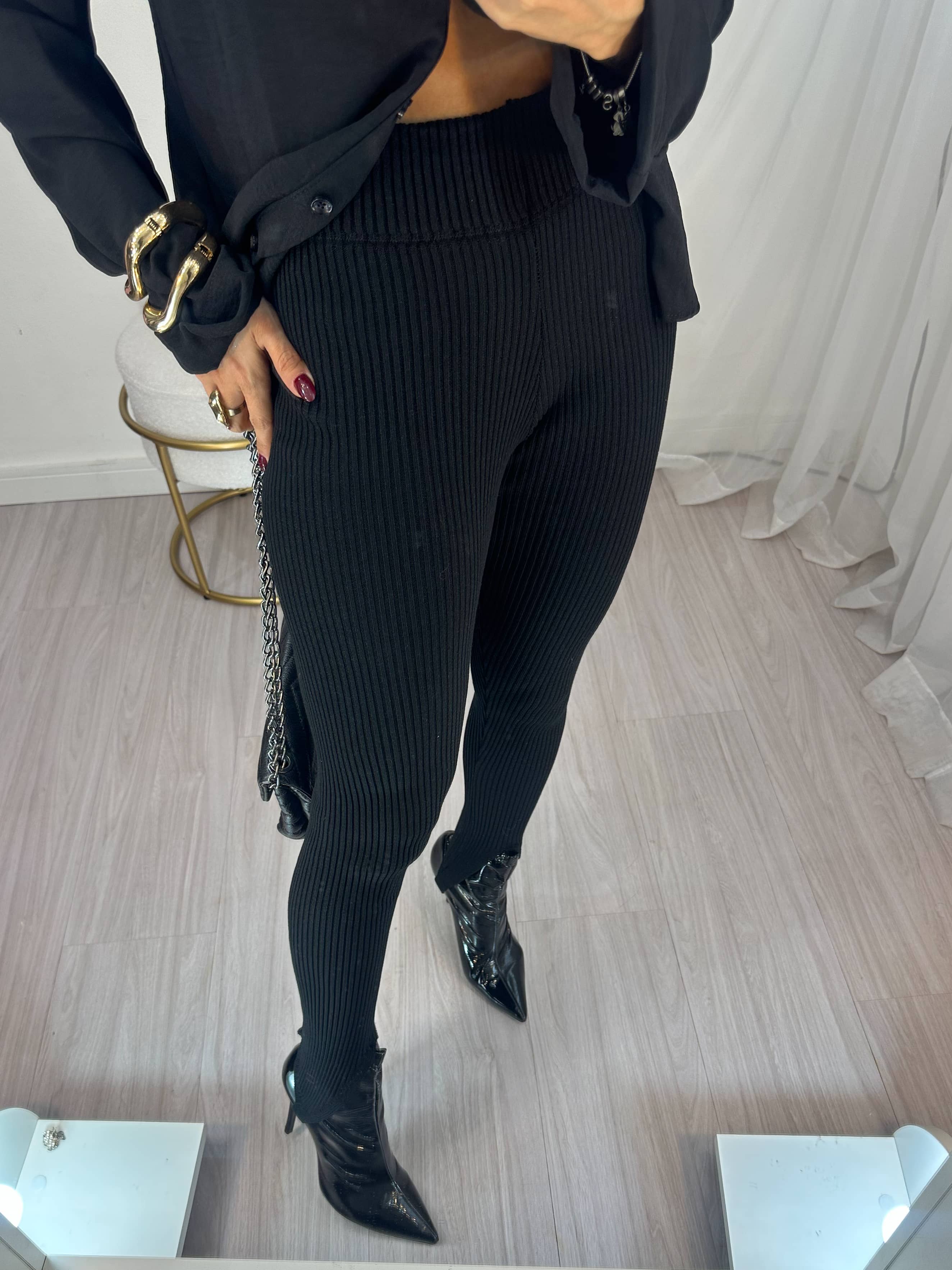 Legging Fusô Modal com Pezinho Preta Leandra