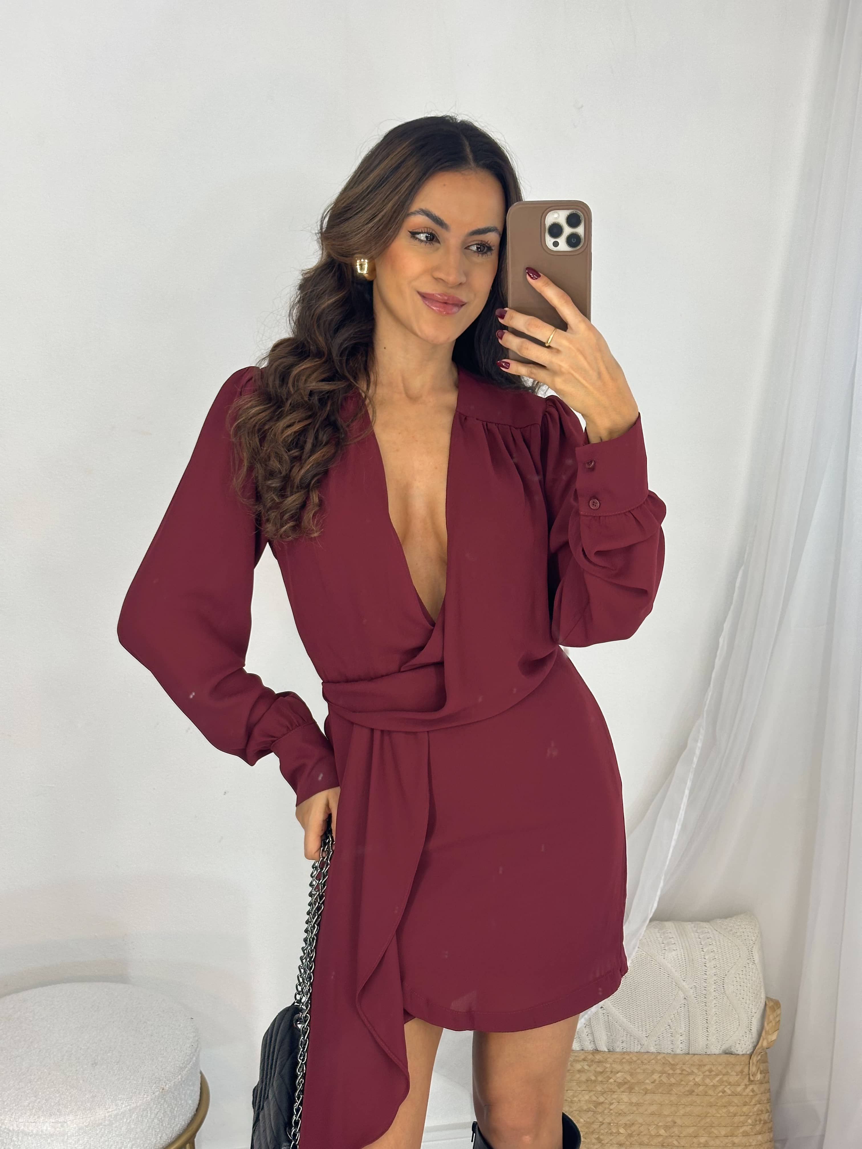 Vestido Vinho Alice