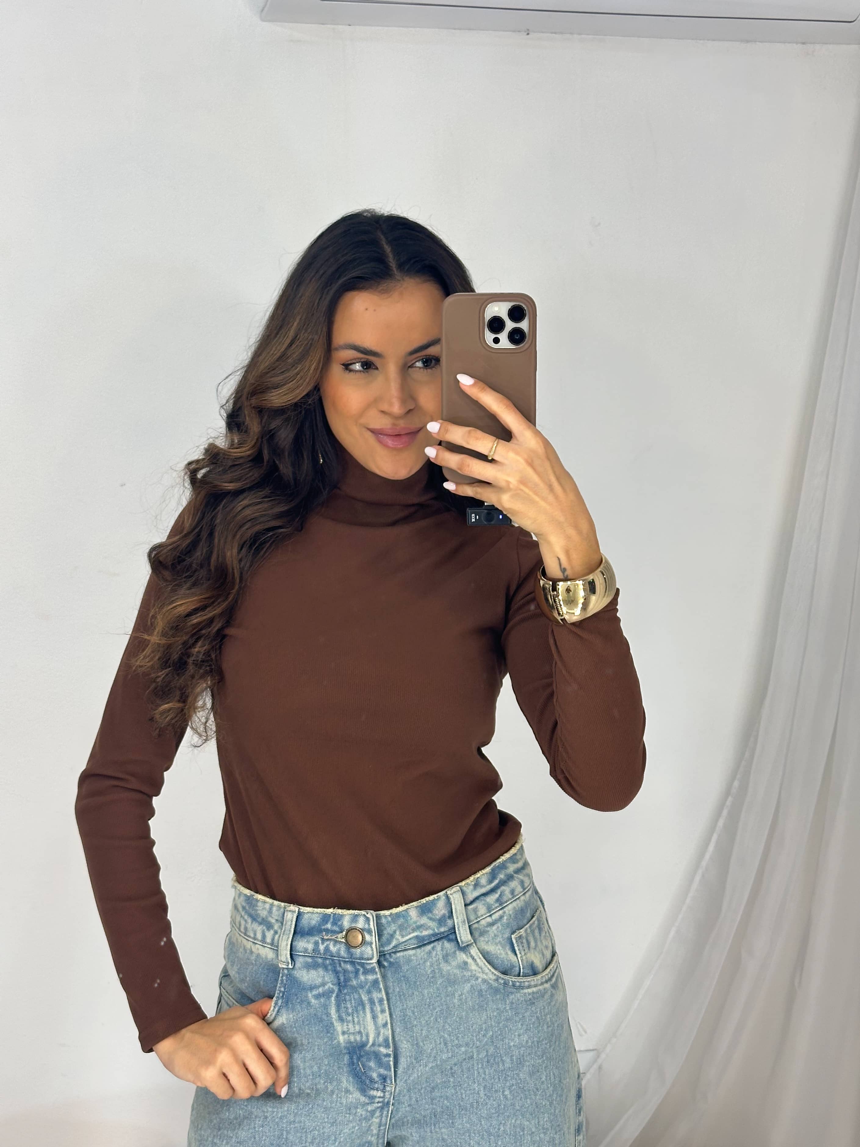 Blusa Térmica Marrom Rossy