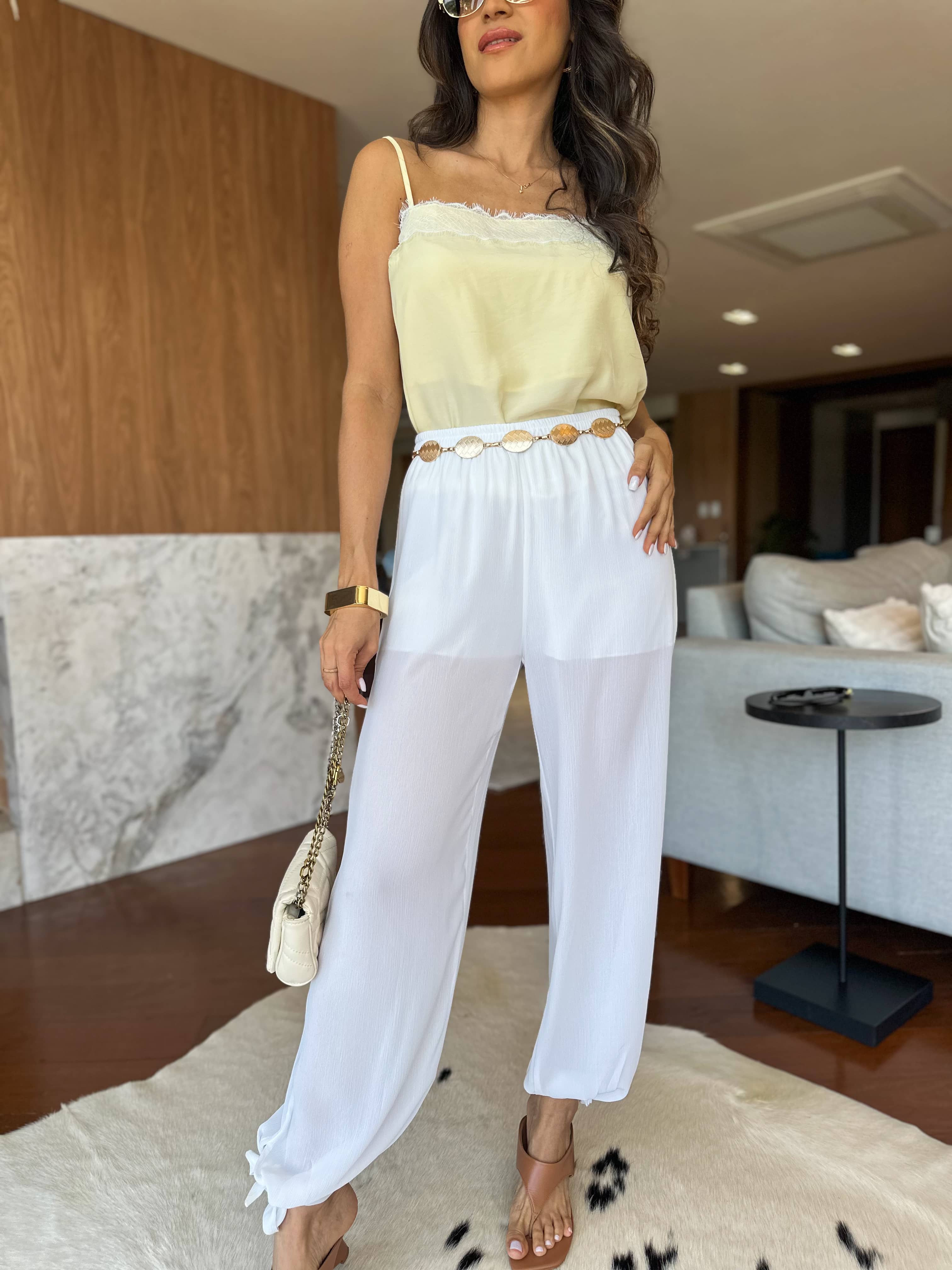 Blusa Acetinada Manteiga Cida