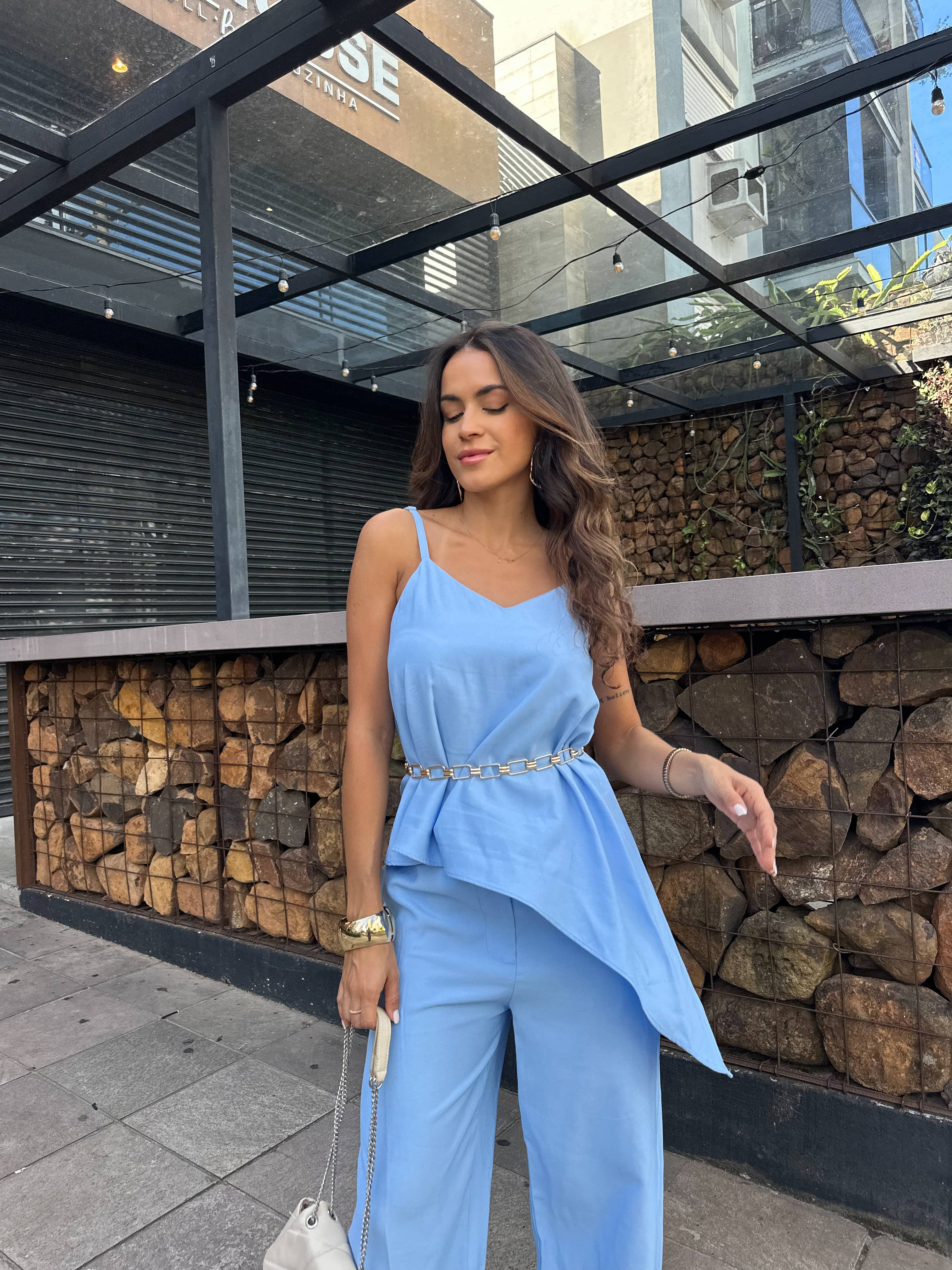 Conjunto Alfaiataria Azul Luise