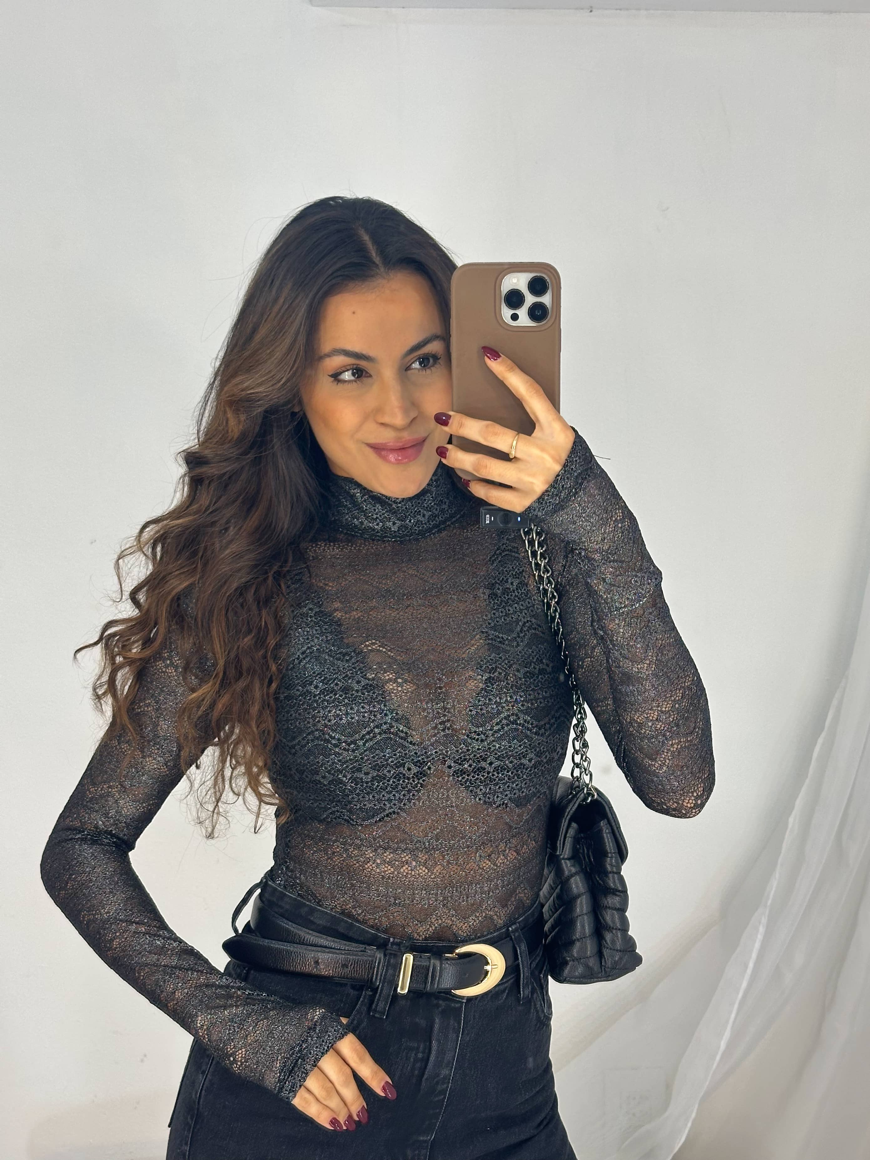 Body em Tule com Brilho Lia