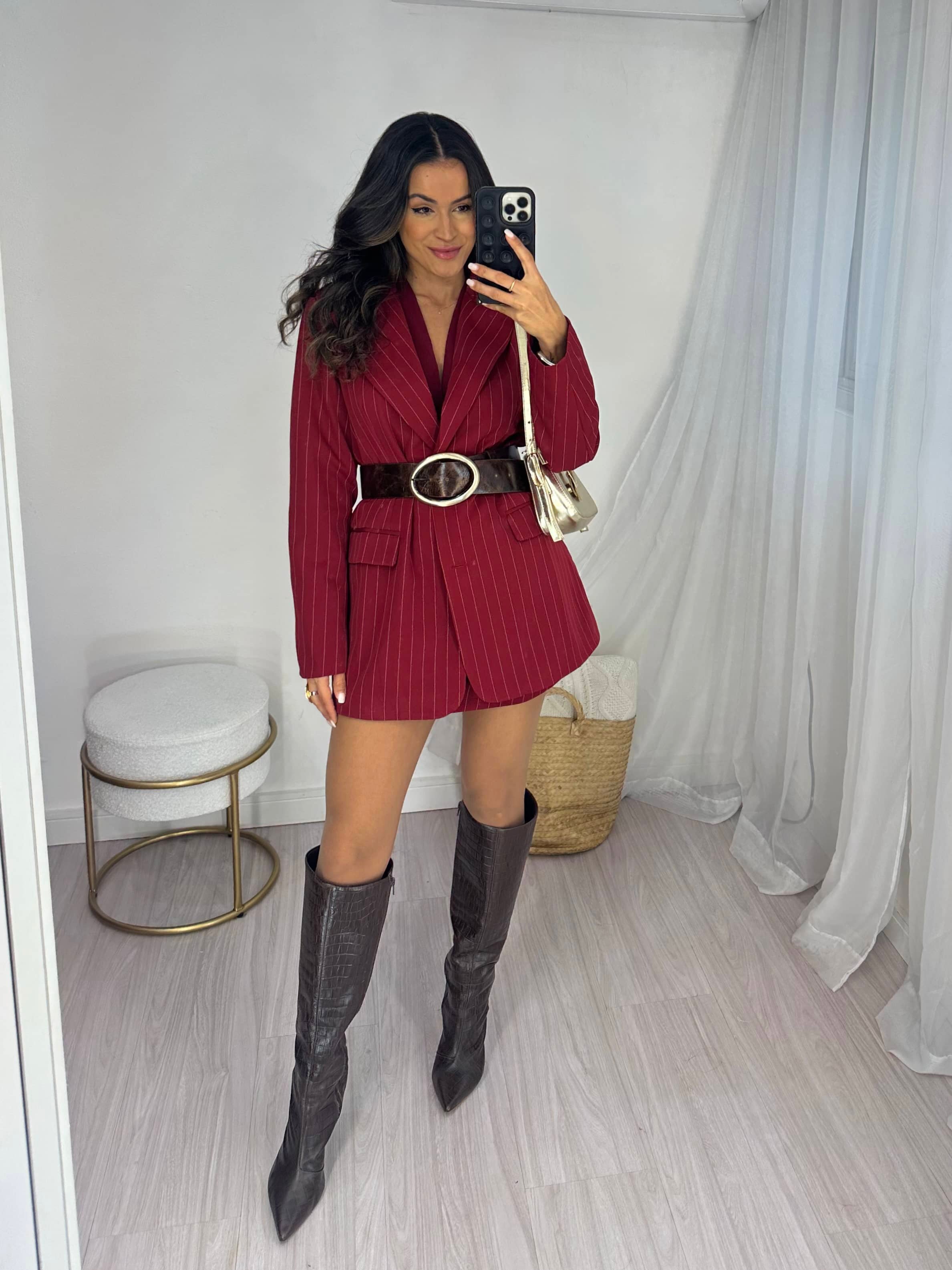 Cinto em Couro Marrom Gizy