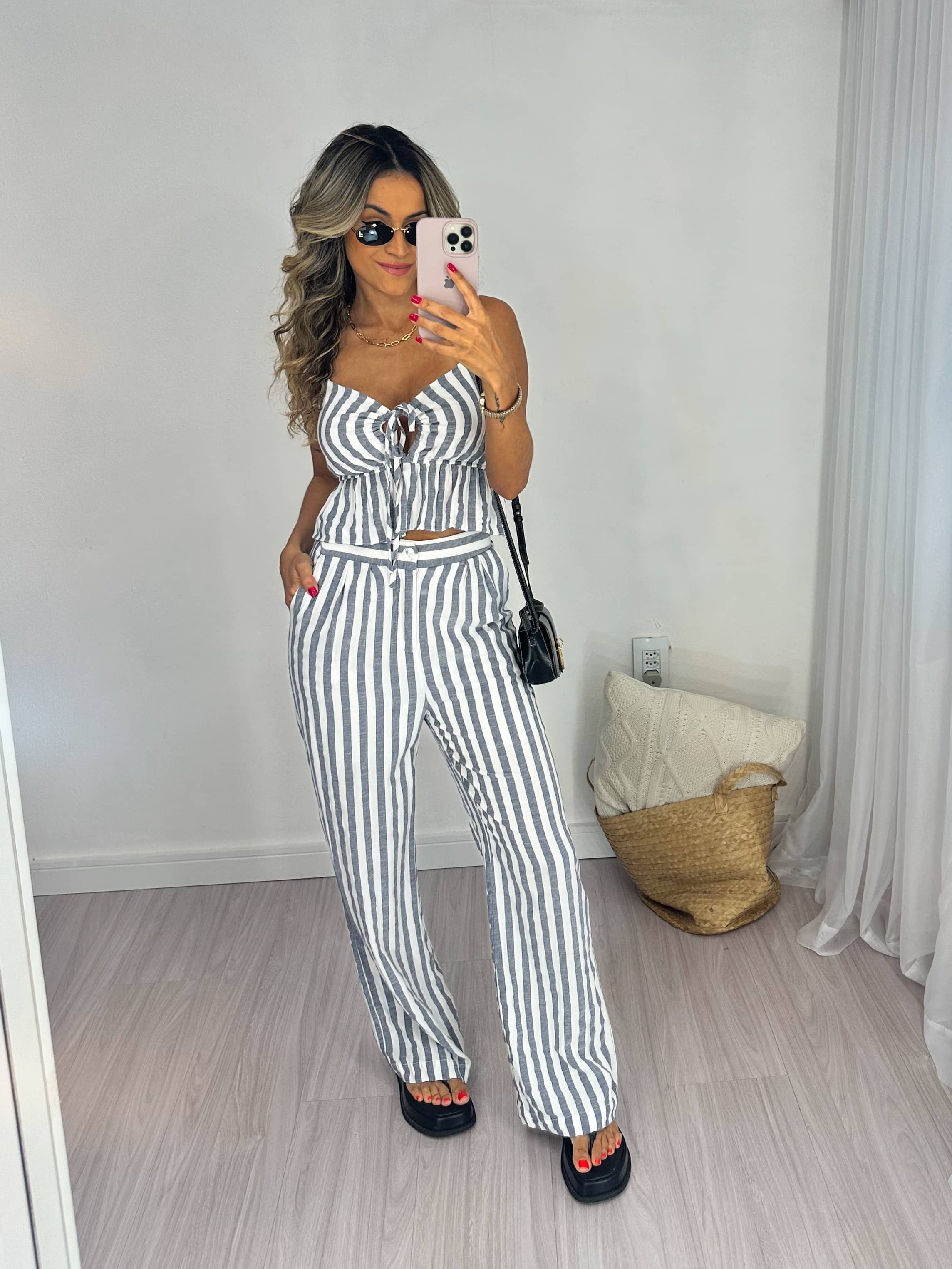 Cropped Listrado Isla