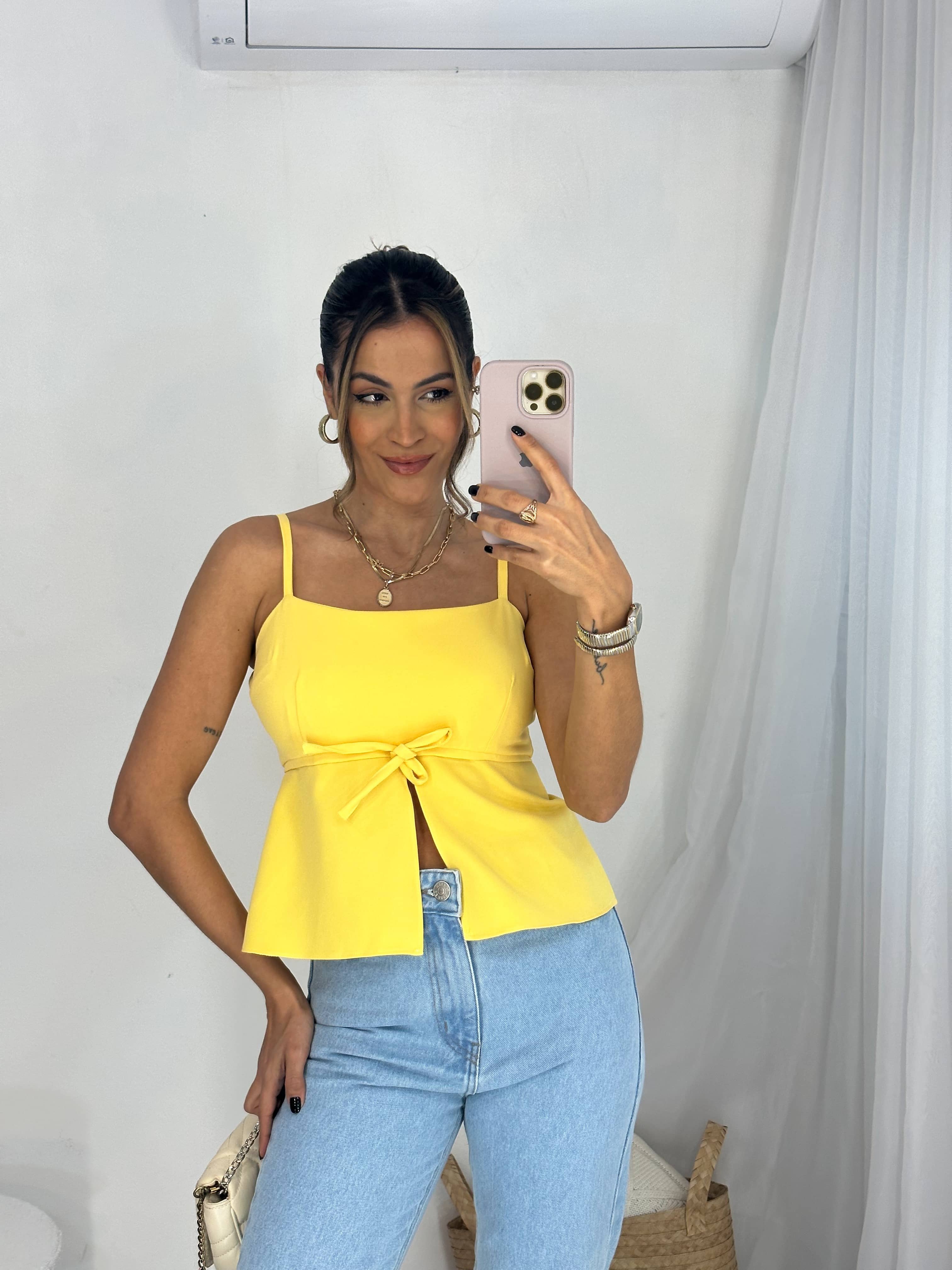 Bata Alfaiataria Amarelo Manteiga Jade