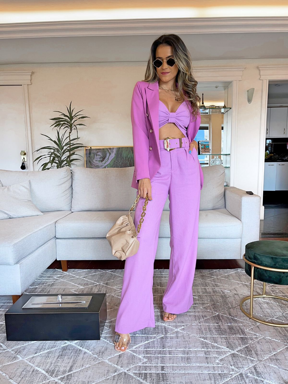 Top Linho Josi Lavanda