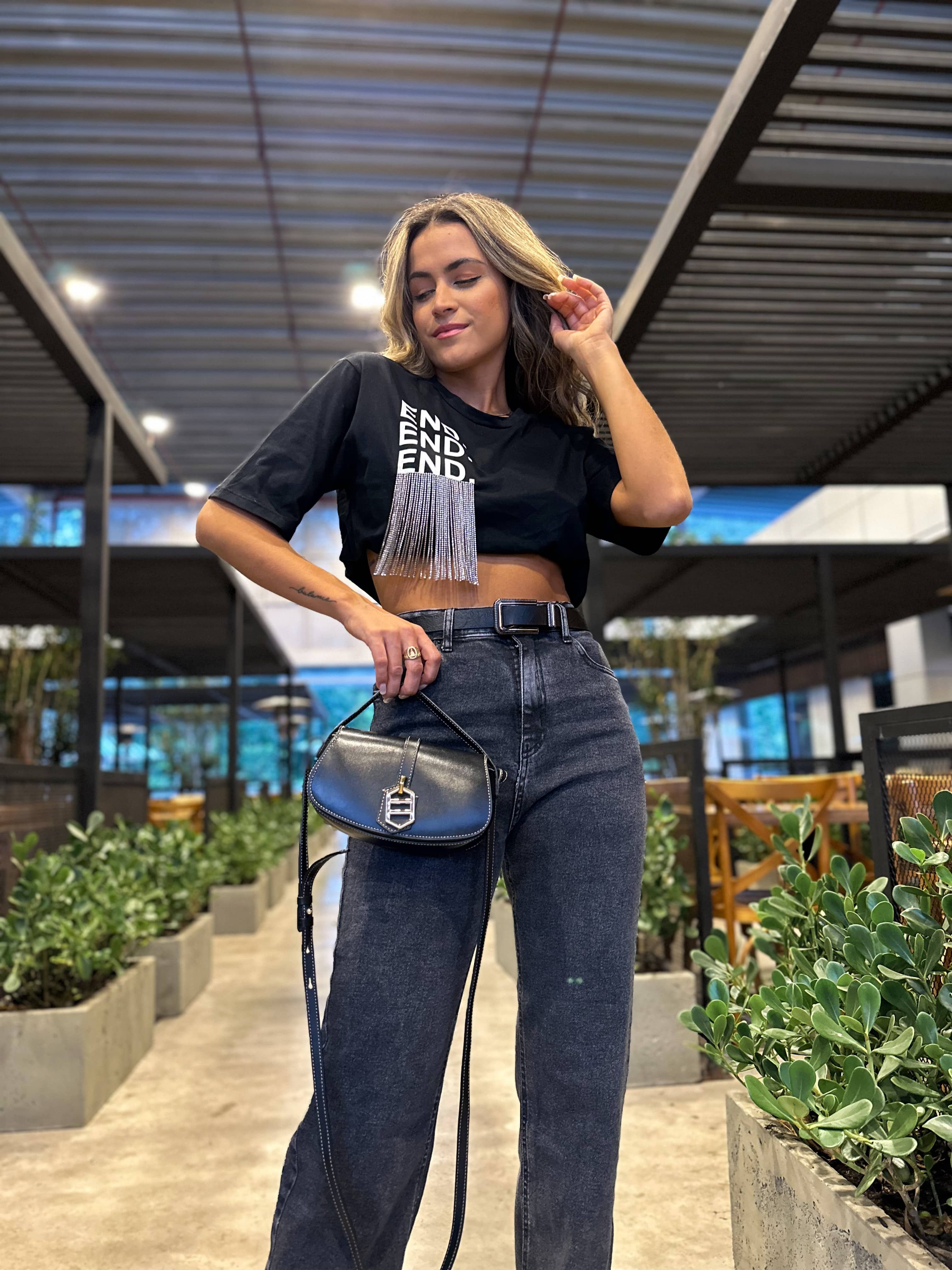 Wide Leg Ruly Preto Vintage