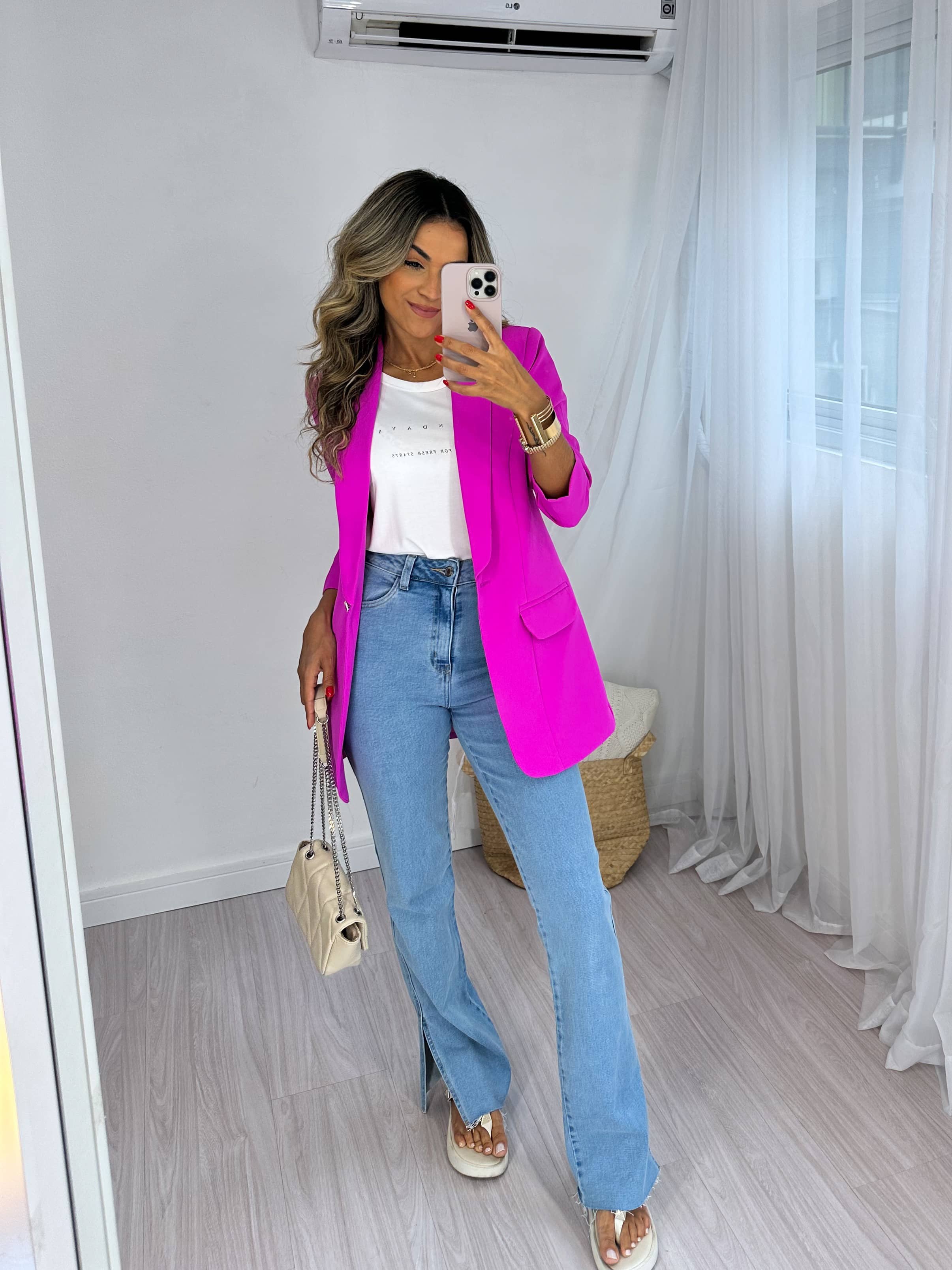 Calça Wide Leg Jeans Kayla