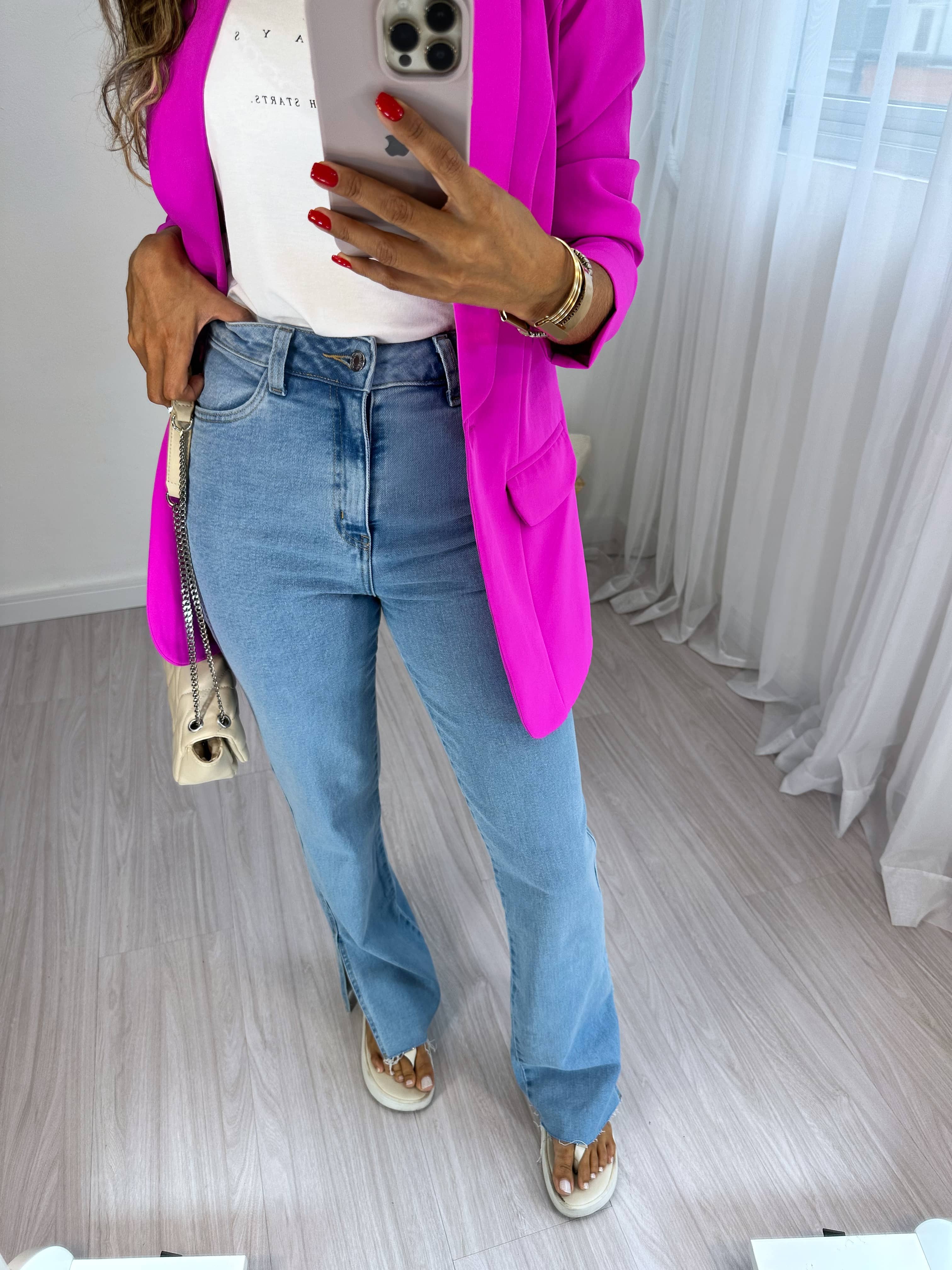 Calça Wide Leg Jeans Kayla