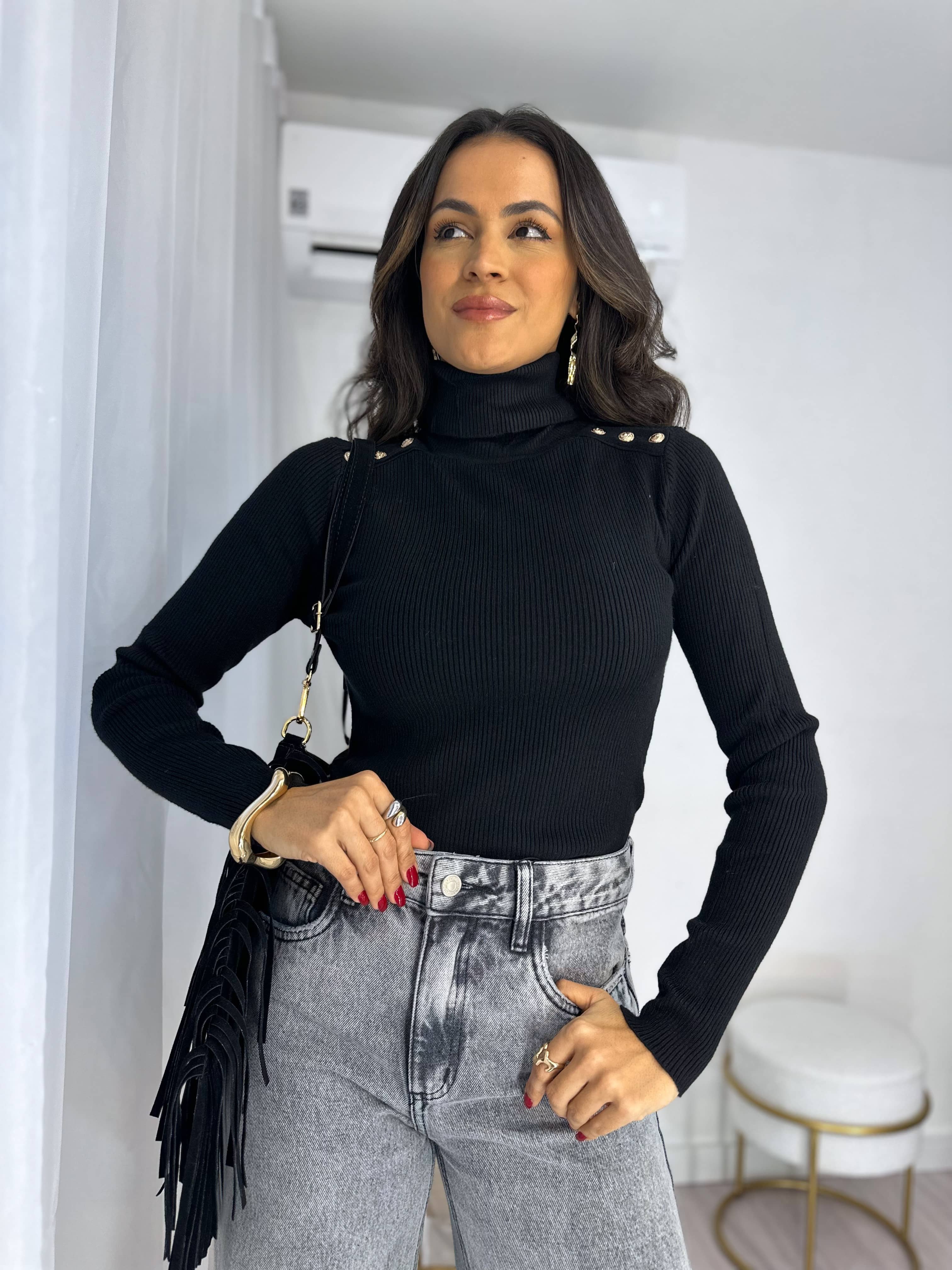 Blusa em modal Preto Kely