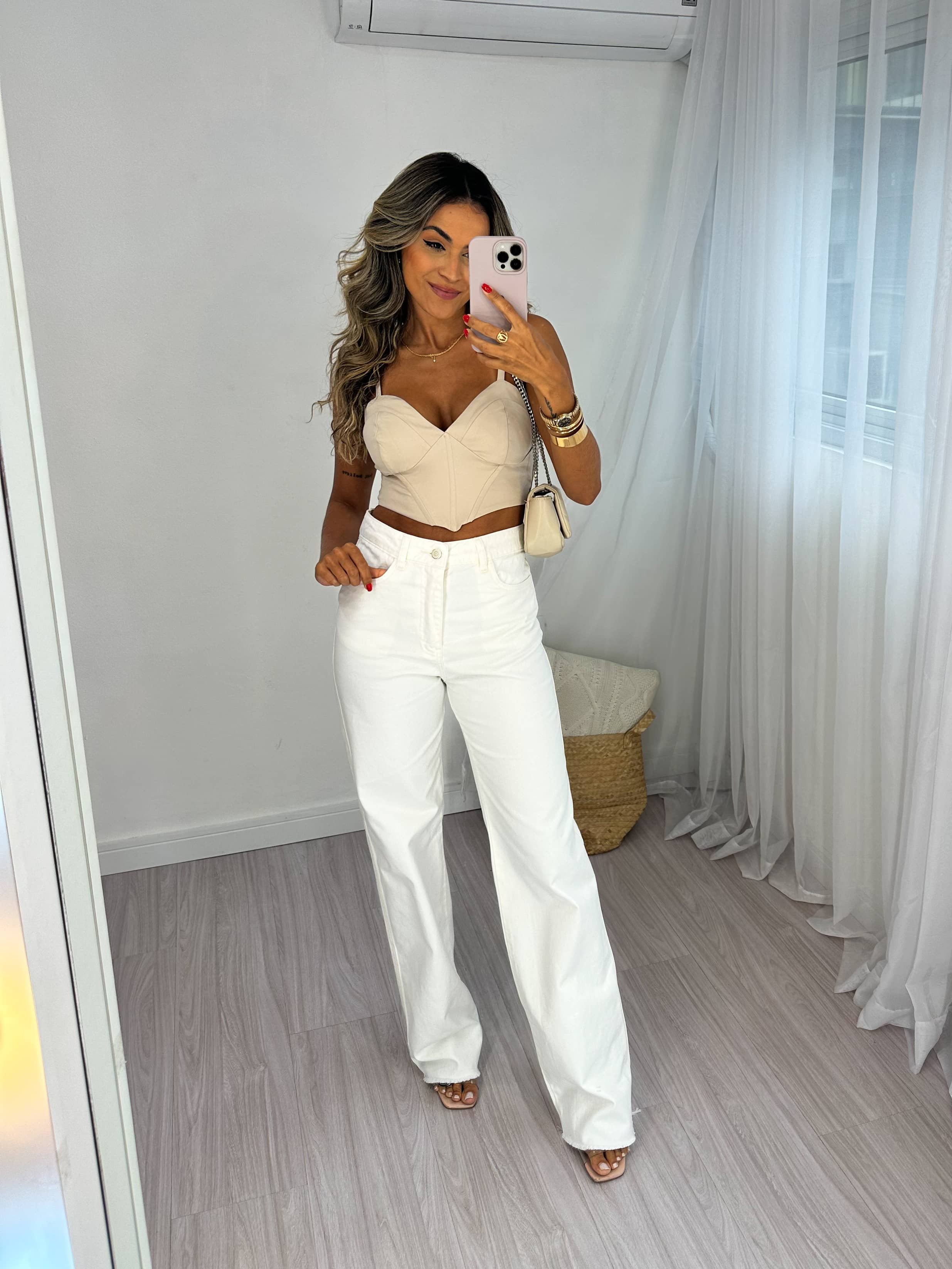 Calça Wide Leg Off Lara