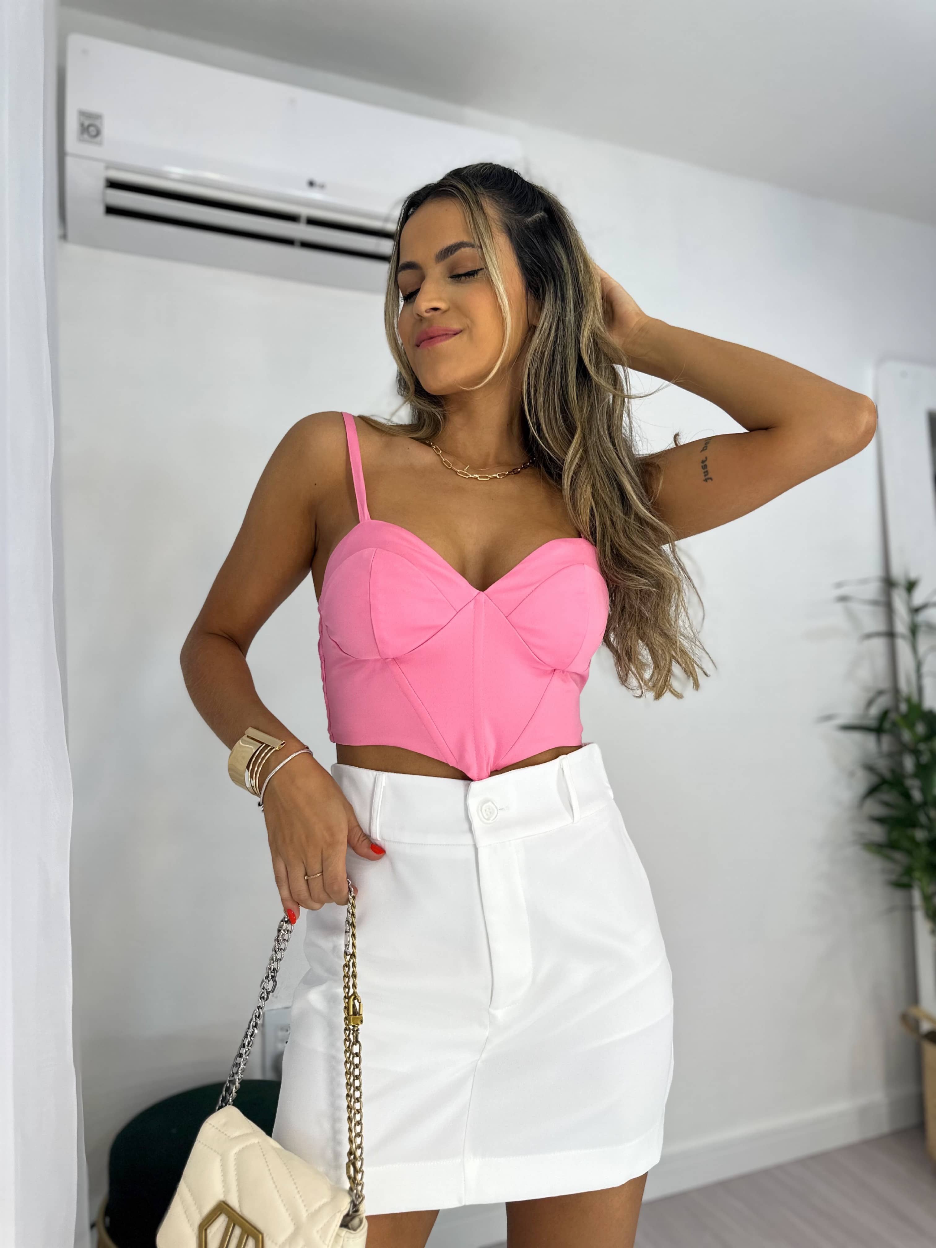 Cropped Corset Liberty Rosa