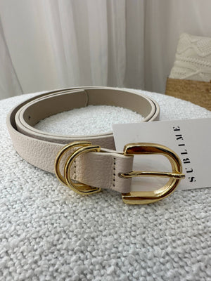 Cinto em Couro Off Lisy