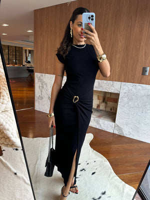 Vestido Midi Preto Luma