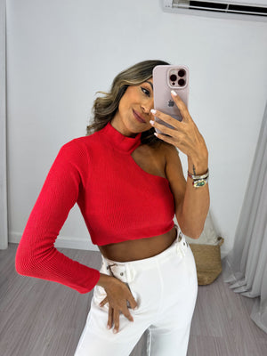 Blusa Canelada Lyon Vermelha