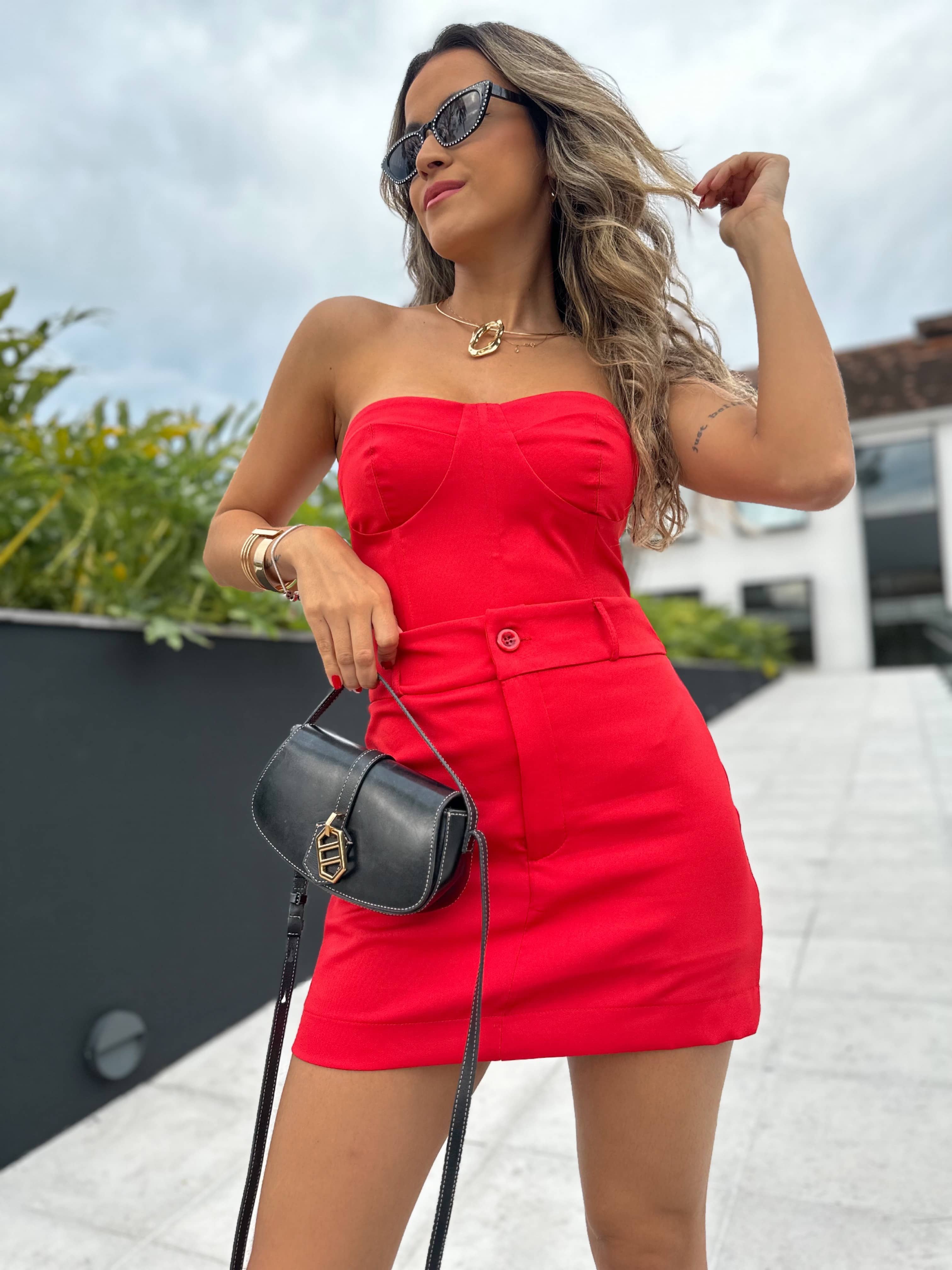 Cropped Corset Tônia Vermelho