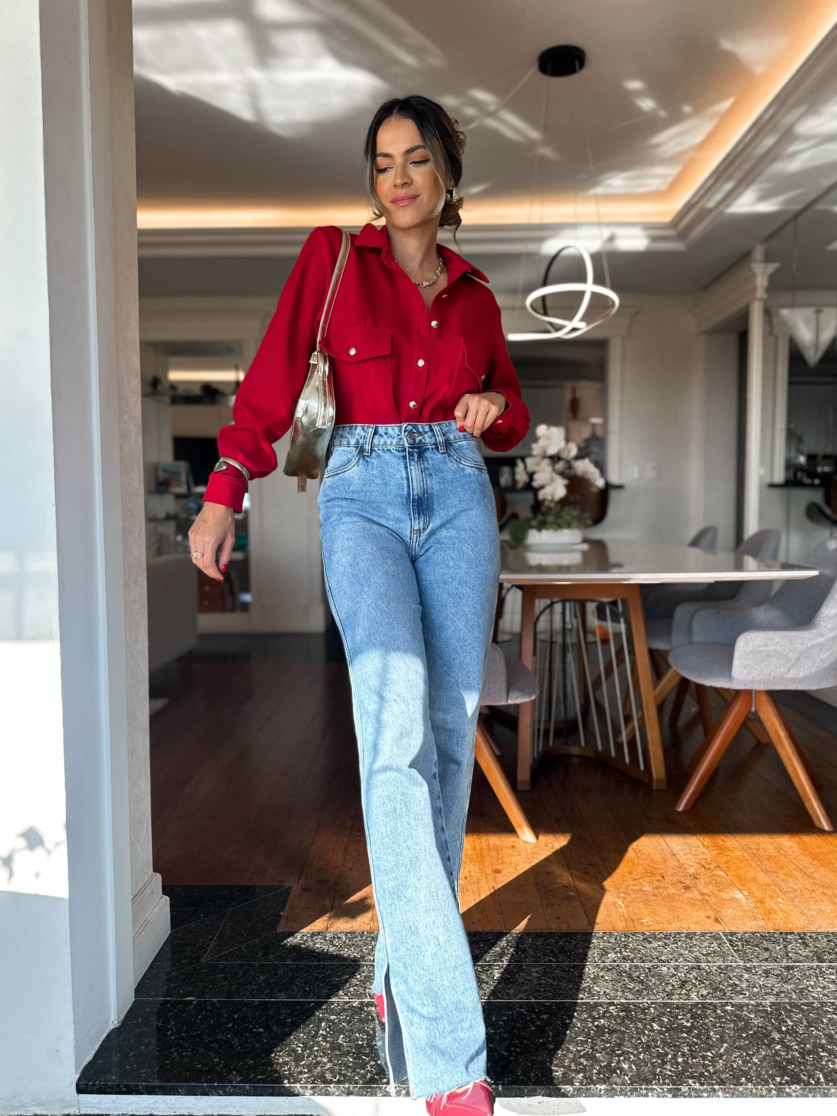 Calça Wide Leg Katia Jeans Média